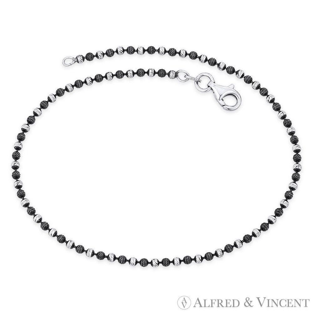 Other 2mm Catena Ball Bead Link Chain Anklet in 2-Tone Size 10 Size ONE SIZE - 1 Preview