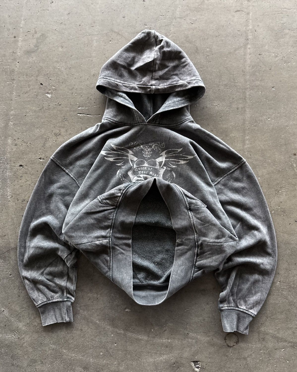 Vintage Stone Washed Poem Grey Hoodie Size US M / EU 48-50 / 2 - 4 Thumbnail