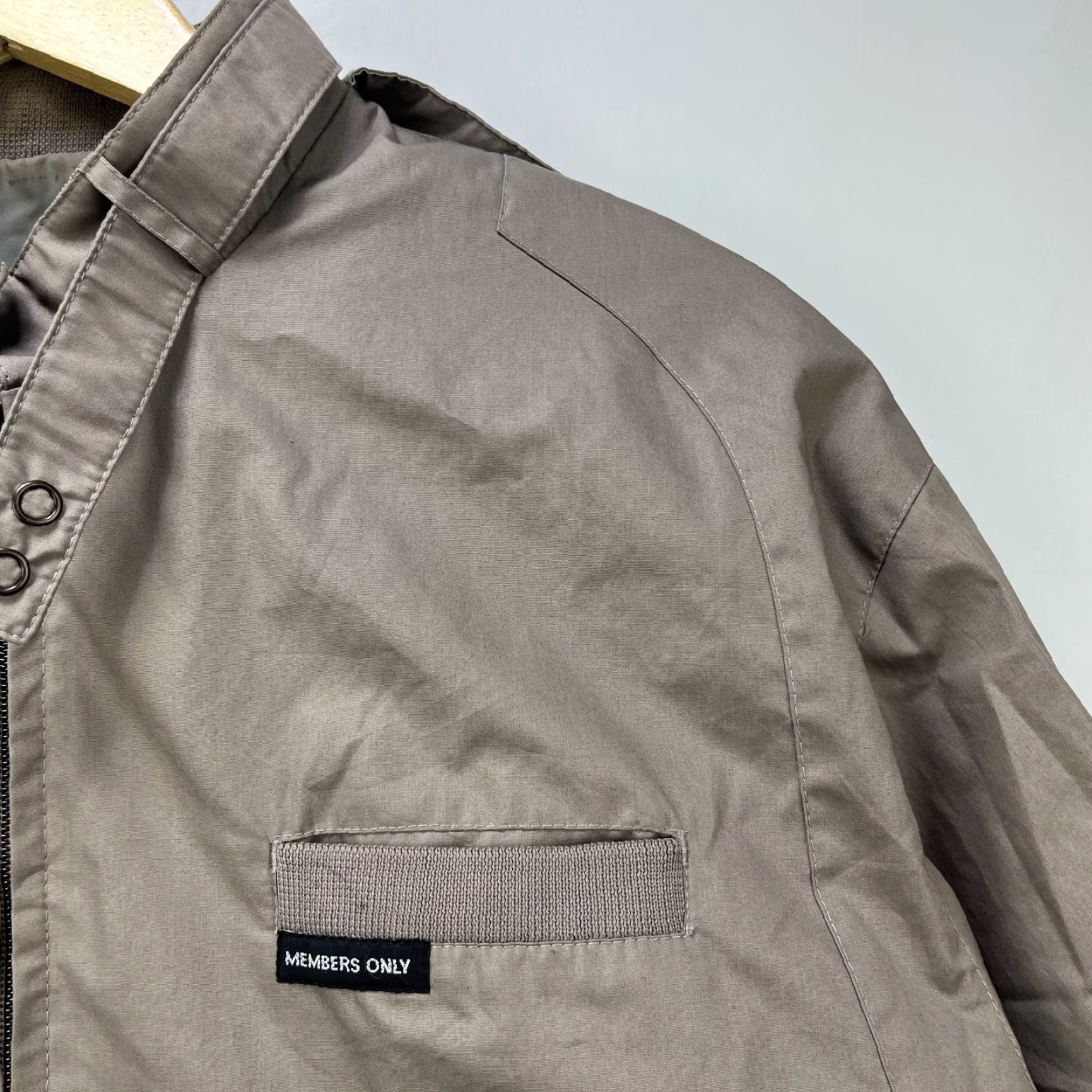 Members Only VINTAGE Members Only Jacket Windbreaker 90s Mens L Beige Size US L / EU 52-54 / 3 - 3 Thumbnail