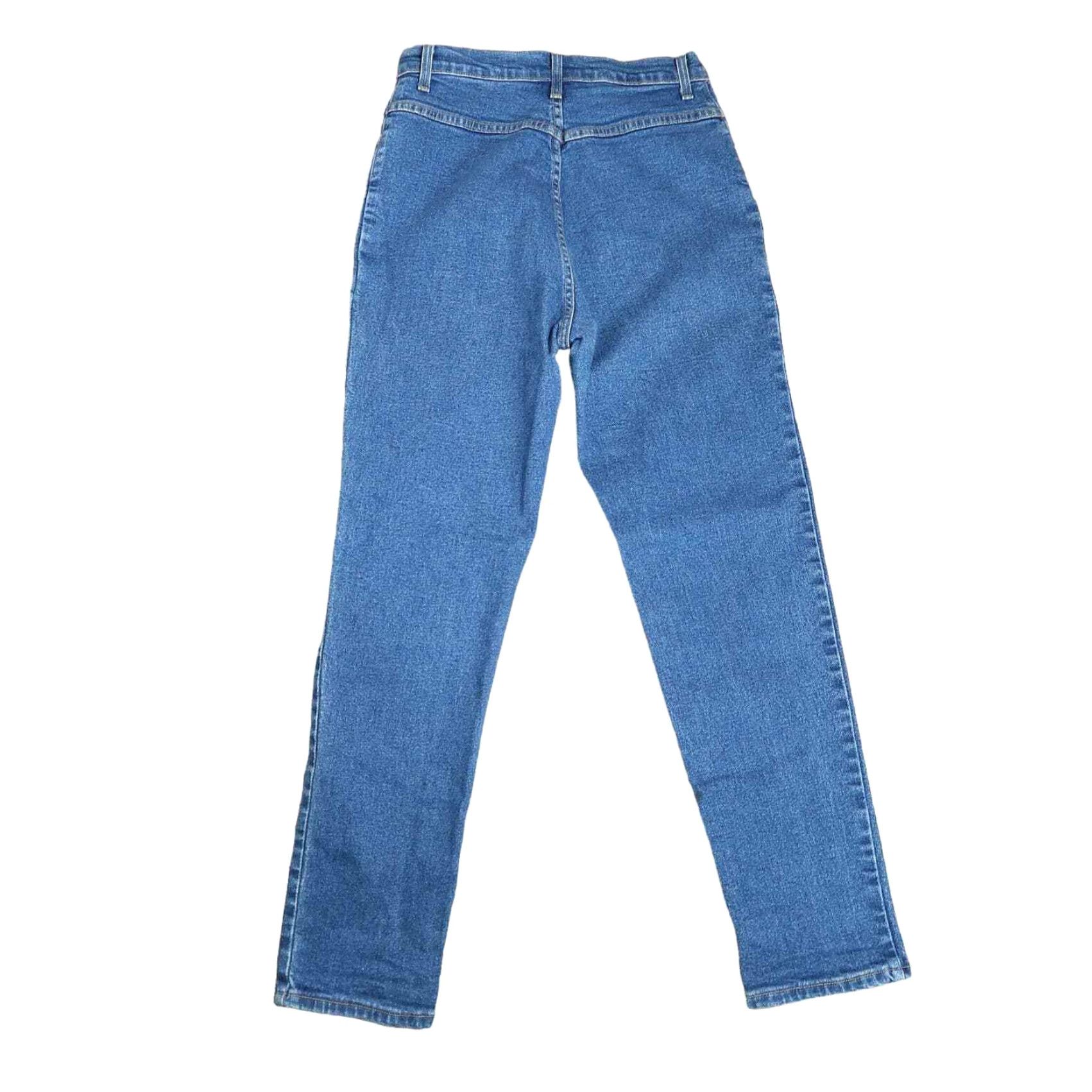 Denime VINTAGE 90s denim Mom Jeans 29" Inseam 12 Regular Cotton Blue Size 34" / US 12 / IT 48 - 3 Thumbnail