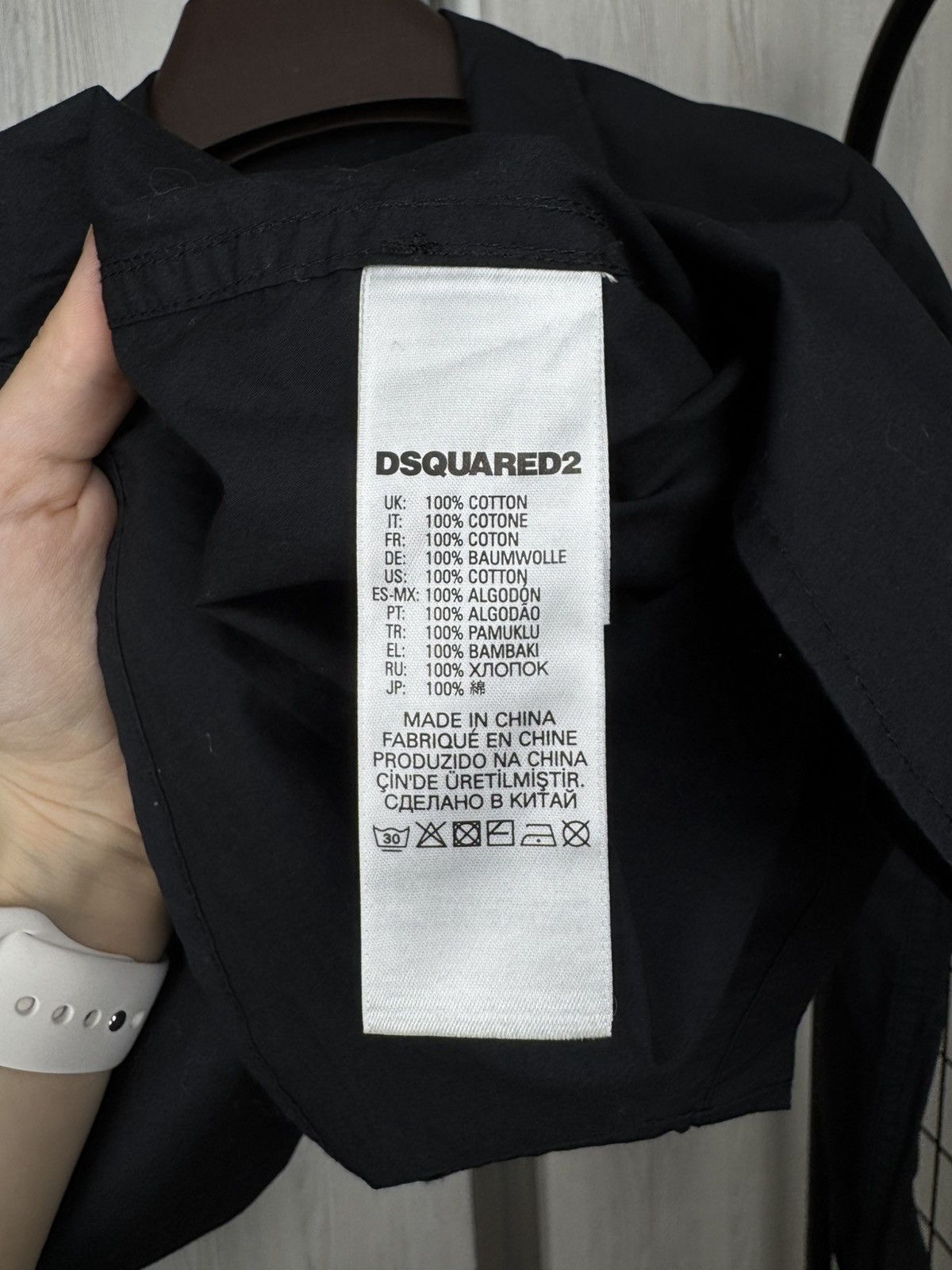 Dsquared2 Dsquared2 Black Junior big logo zip pocket shirt size 14Y Size US XS / EU 42 / 0 - 11 Thumbnail