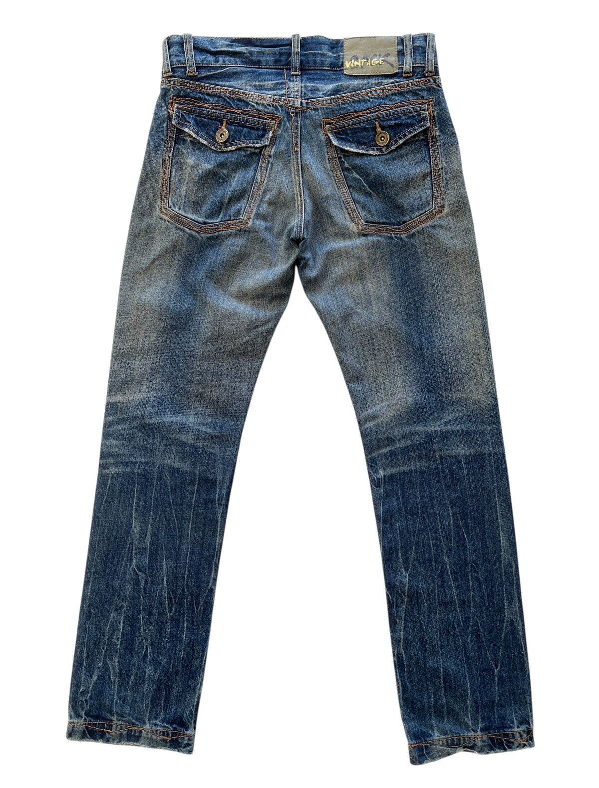Vintage Japanese Back Vintage Clawmark Distressed Denim Size US 31 - 5 Thumbnail