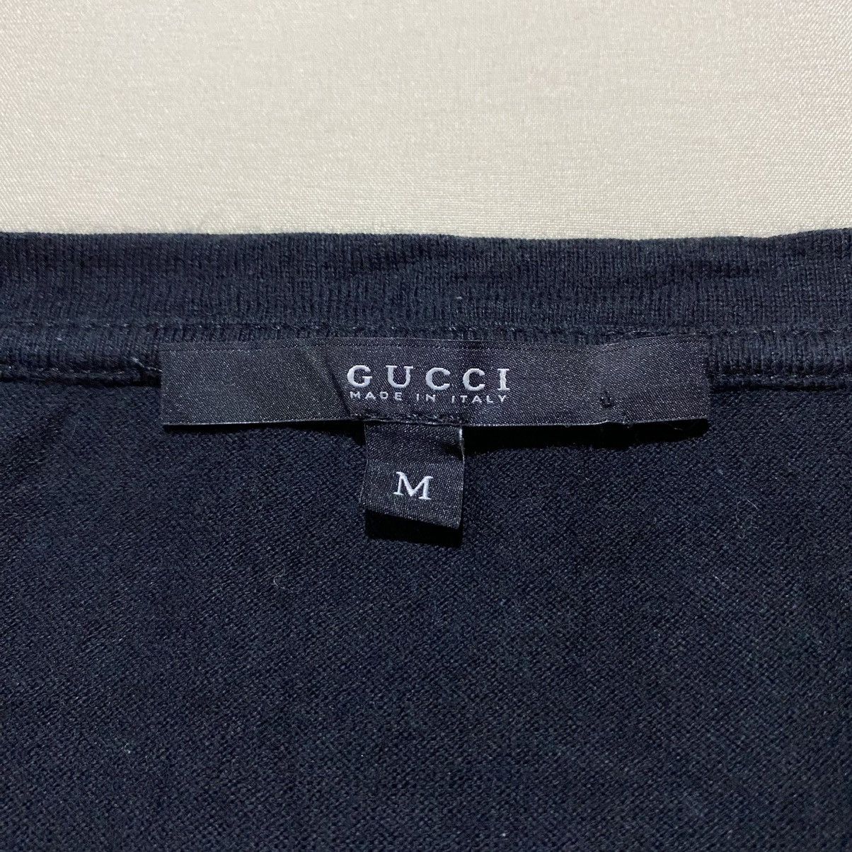 Gucci Vintage Gucci Vneck T-Shirts Size M / US 6-8 / IT 42-44 - 4 Thumbnail