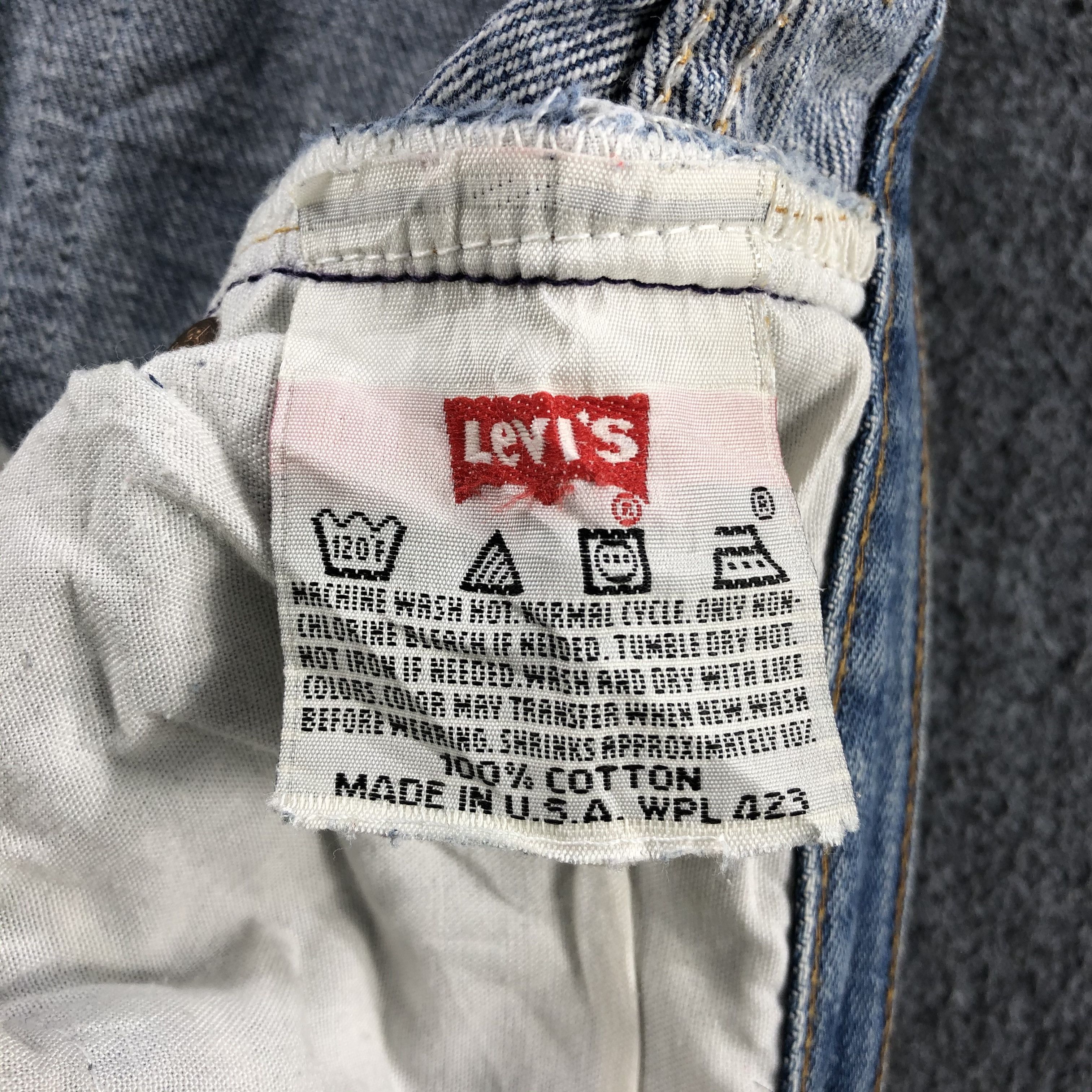 Levi's Vintage 90s Light Wash Levis 501 Jeans-J1475 Size US 32 / EU 48 - 11 Thumbnail