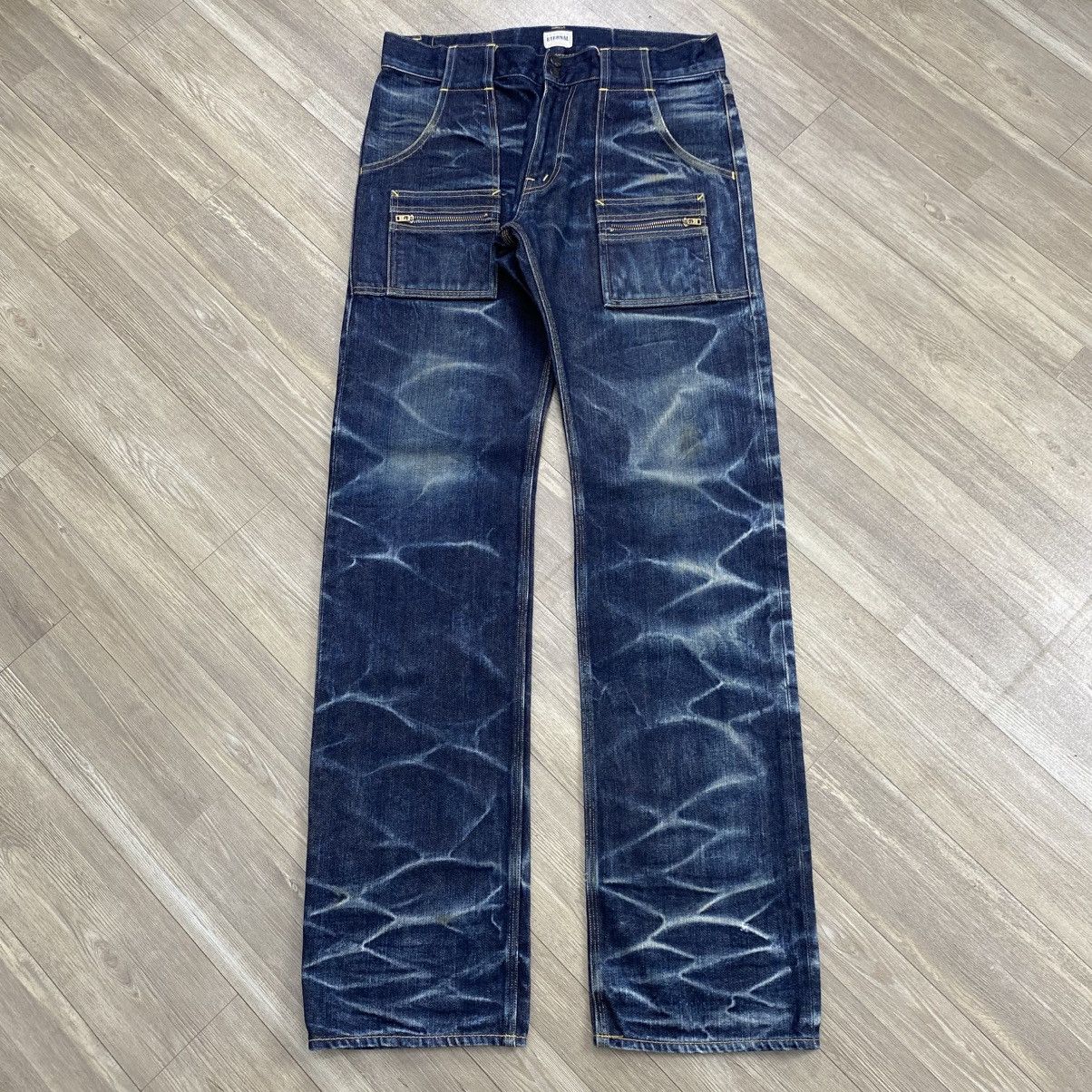 Eternal 1990s Vintage Eternal Japan Faded Selvedge Jeans Bush Pants Size US 32 / EU 48 - 2 Thumbnail