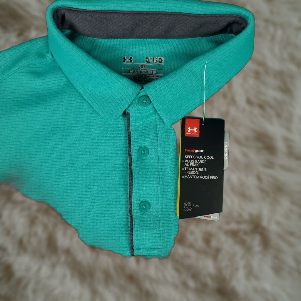 Under Armour Under Armour Polo Shirt Mens XL Turquoise Blue Golf Casual Short Sleeve Polo Shirt Mens XL Turquoise Blue Golf Casual Short Sleeve Size US XL / EU 56 / 4 - 1 Thumbnail