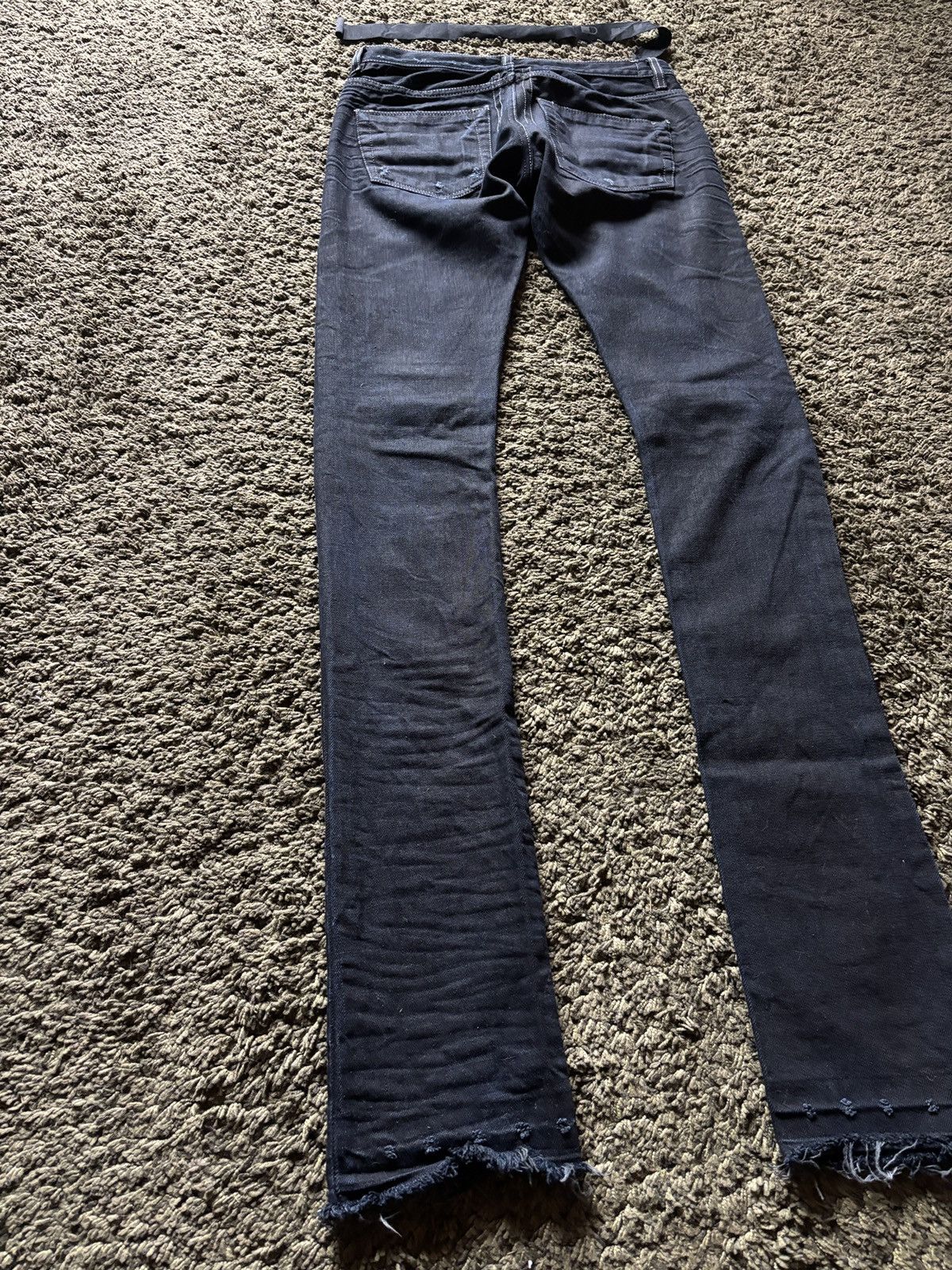 Rick Owens Drkshdw SS09 Rick Owens “Strutter” Dusty Black Detroit Cut Denim Size US 26 / EU 42 - 9 Thumbnail
