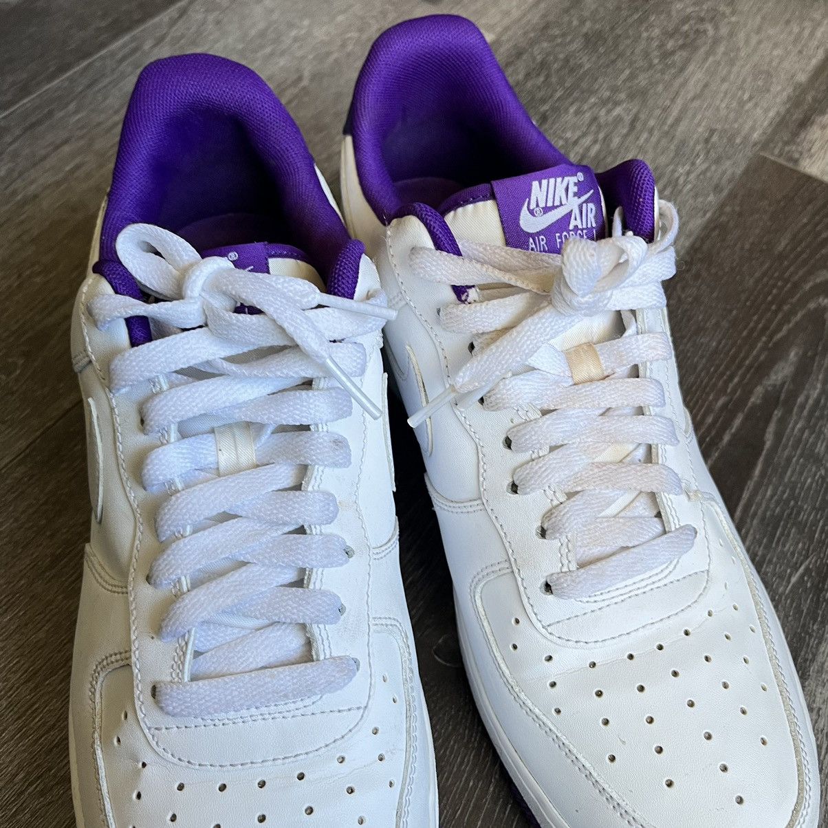 Nike Nike Air Force 1 Low White Voltage Purple CJ1380-100 Size 10 Size US 10 / EU 43 - 5 Thumbnail