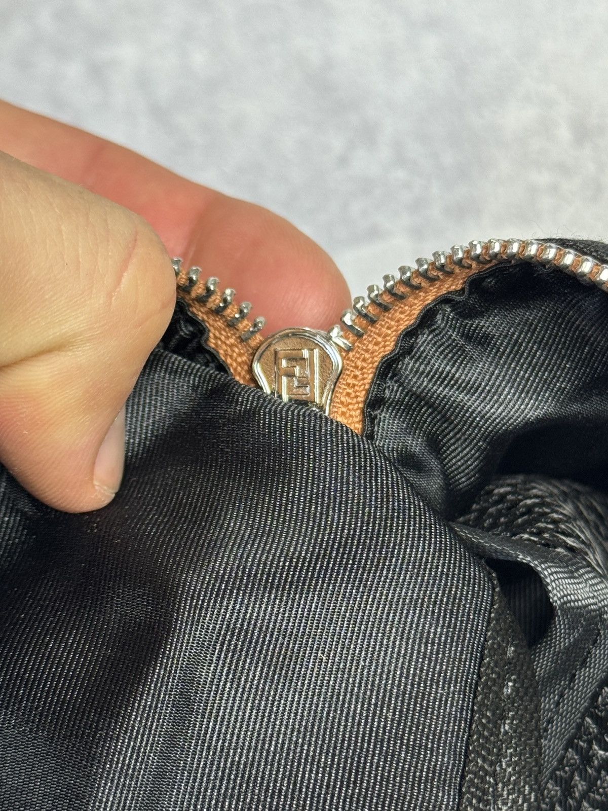 Fendi Nylon Pouch Luxury Sling Logo Banan Shoulder Y2K Bag