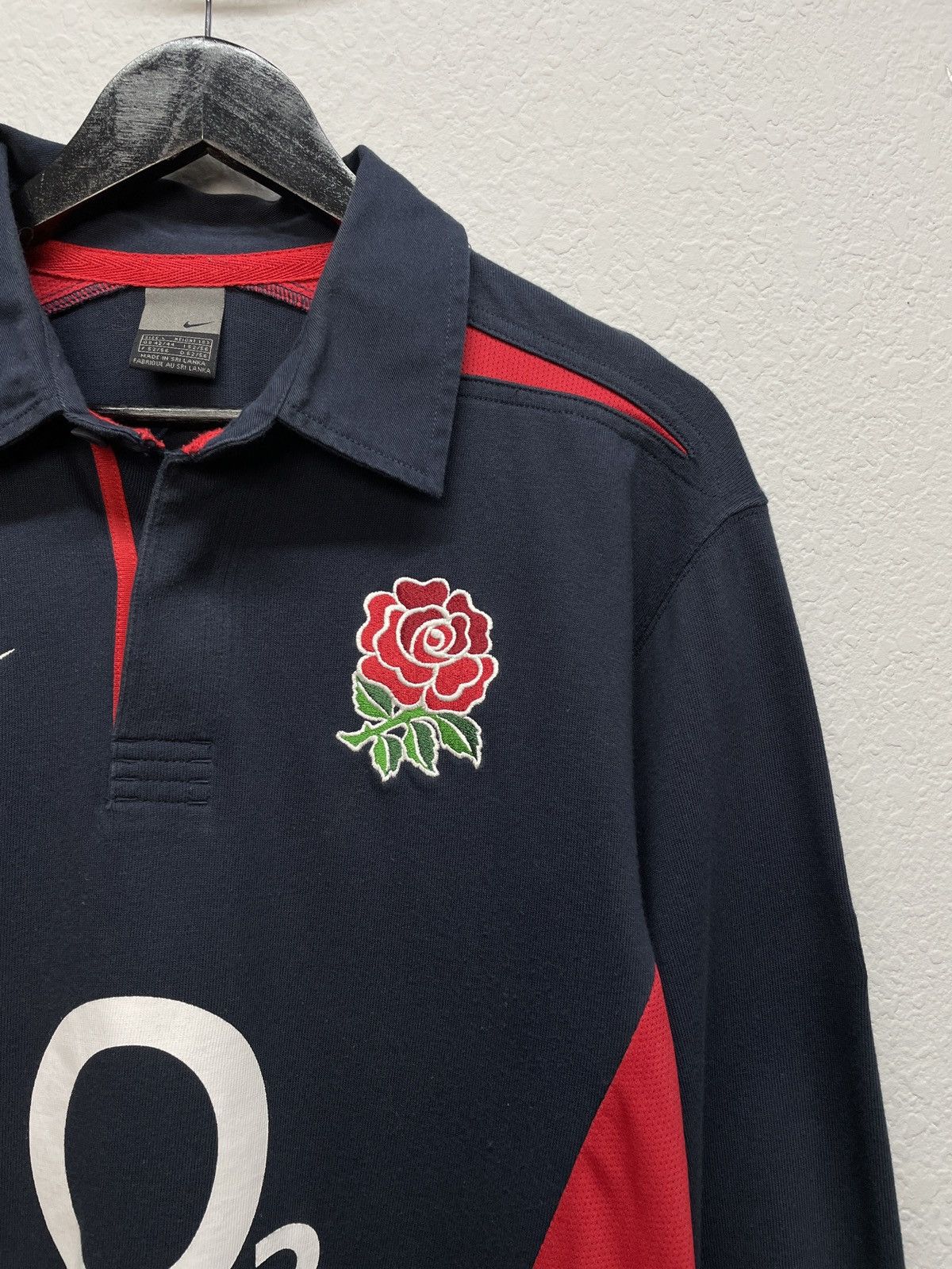 Vintage Vintage Y2K Nike England World Cup 2003 Rugby Polo Longsleve Size US L / EU 52-54 / 3 - 6 Thumbnail