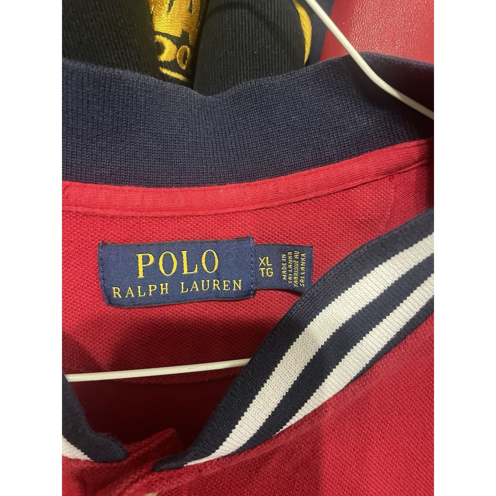 Ralph Lauren Size XL- VTG Polo by Ralph Lauren Spell Out Rugby Shirt Red Size US XL / EU 56 / 4 - 3 Thumbnail
