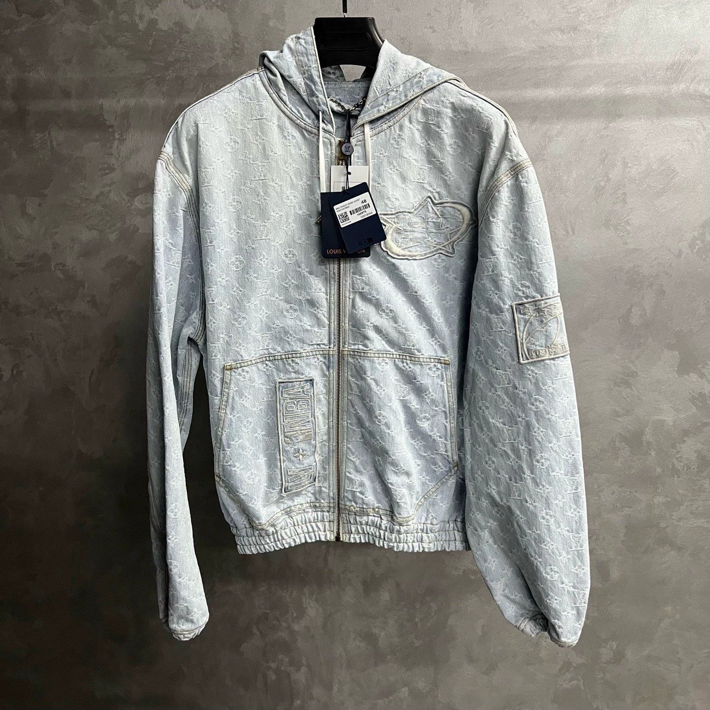 Louis Vuitton louis vuitton blue zip-up hooded jacket Size US L / EU 52-54 / 3 - 1 Thumbnail