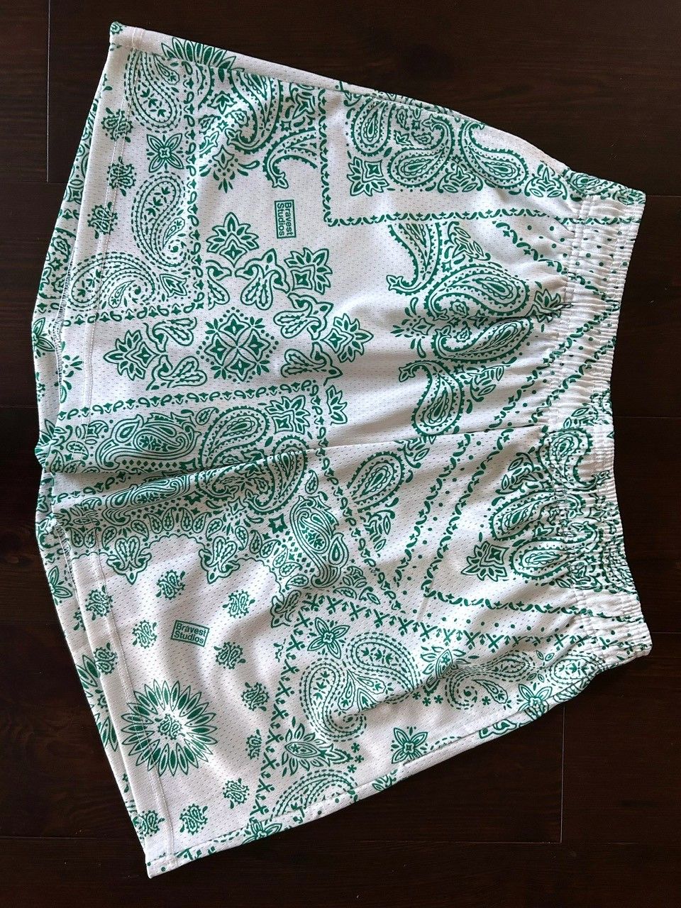 Bravest Studios Bravest Studios Green Porcelain Mesh Shorts XXL Size US 37 - 5 Thumbnail
