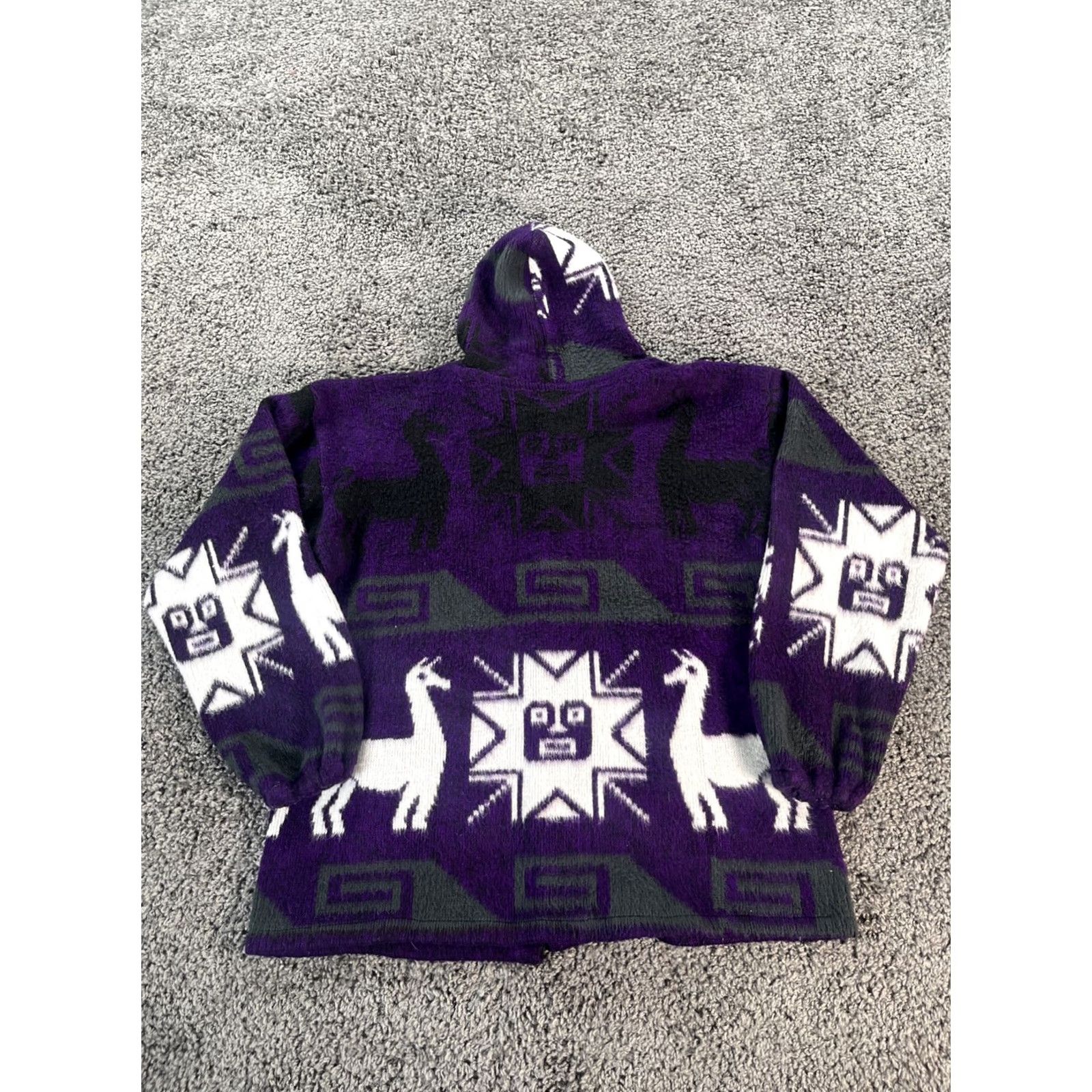 Vintage Bear Mountain Apparel Wool Sweater Hooded Purple L Women Alpaca Ecuador Cardigan Long Sleeve Animals"} Size L / US 10 / IT 46 - 5 Thumbnail