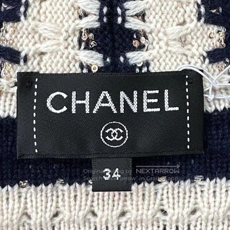 Chanel Chanel 21C blue and white striped knitted jacket Size XXS / US 00 / IT 34 - 5 Thumbnail
