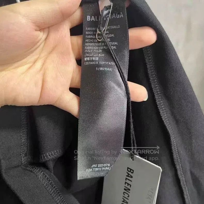 Balenciaga Balenciaga Black Letter Print Long Sleeve Tee. Size US XXL / EU 58 / 5 - 3 Thumbnail
