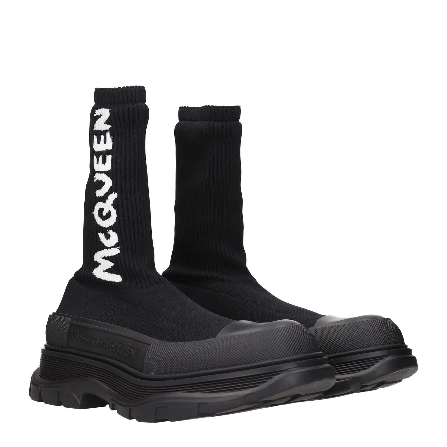 Alexander McQueen ob1o1e0225 Fabric Ankle Boots in Black Size US 9 / EU 42 - 2 Thumbnail
