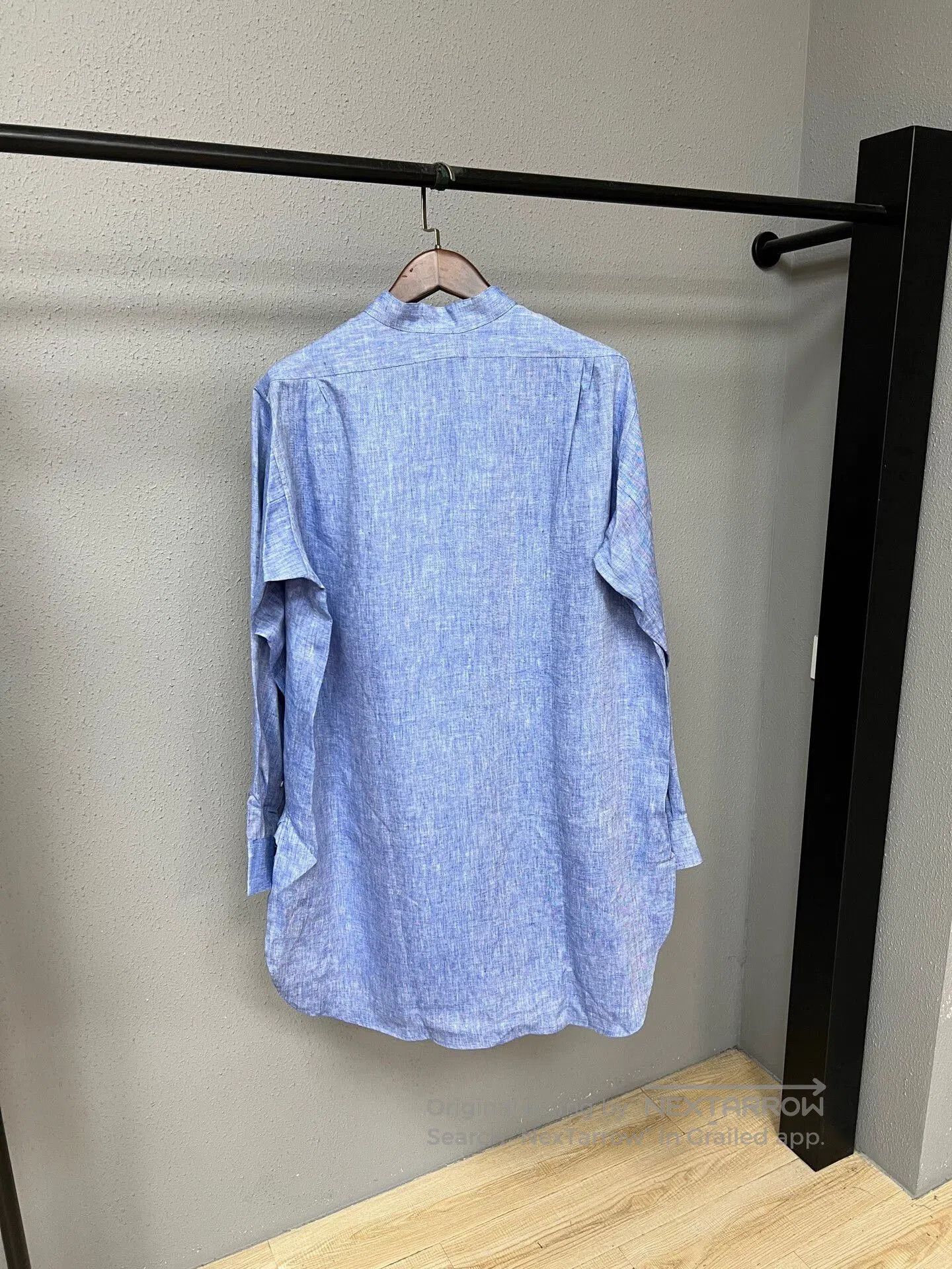Loewe long linen shirt by Loewe in blue. Size L / US 10 / IT 46 - 2 Thumbnail