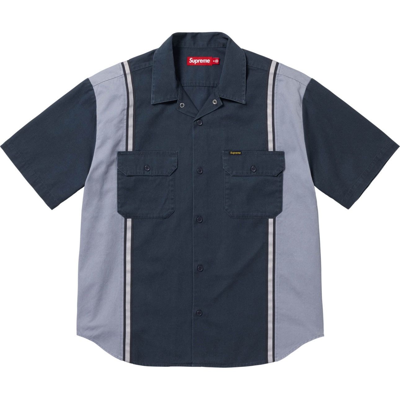 Supreme Stripe Button Up Polo Lサイズ Supreme Stripe Button Up Polo (SS22) - $128