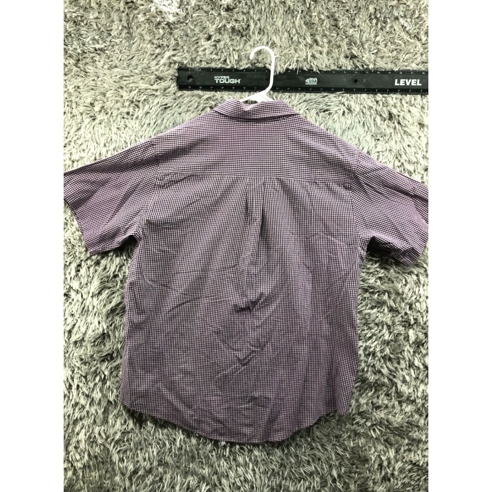 Avirex Avirex Shirt L Mens Short Sleeve Purple Check Button-Up Shirt Size US L / EU 52-54 / 3 - 7 Thumbnail