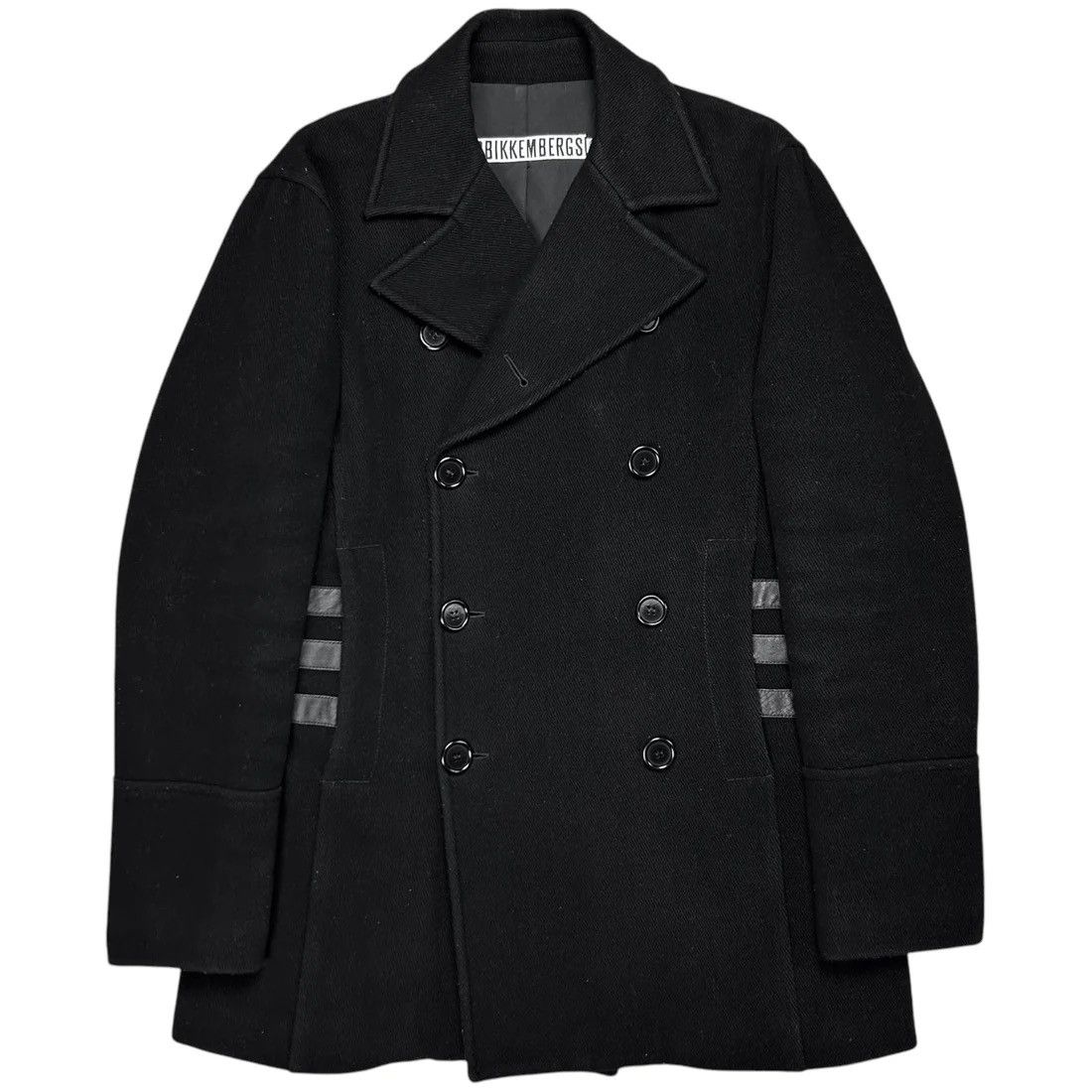 Dirk Bikkembergs Dirk Bikkembergs Leather Striped Caban Coat Size US L / EU 52-54 / 3 - 1 Thumbnail