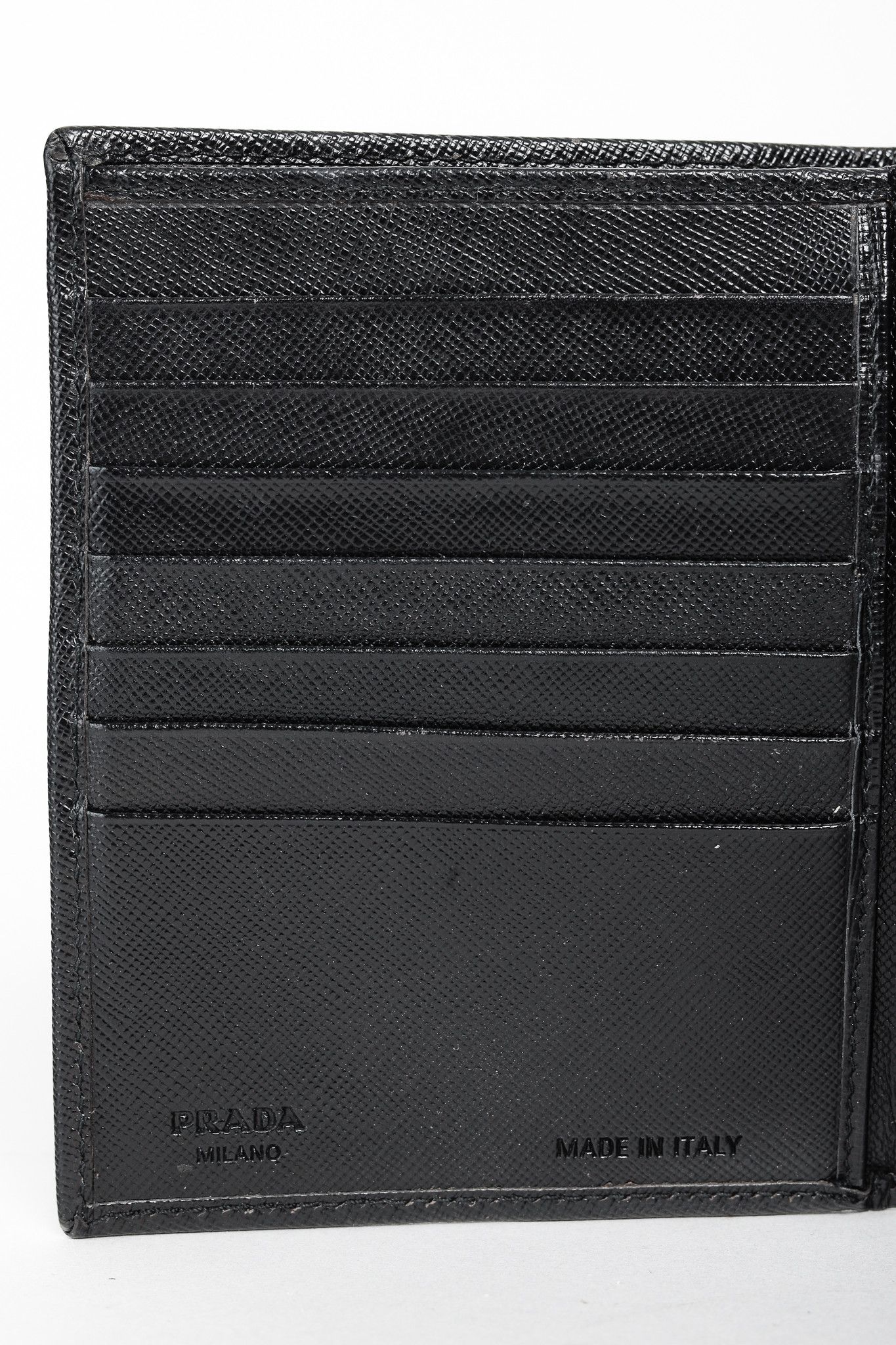 Prada Prada Black Saffiano Compact Trifold Wallet Size ONE SIZE - 9 Thumbnail