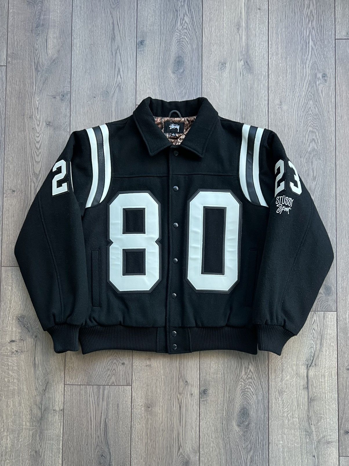Stussy stussy ss link varsity jacket | Grailed