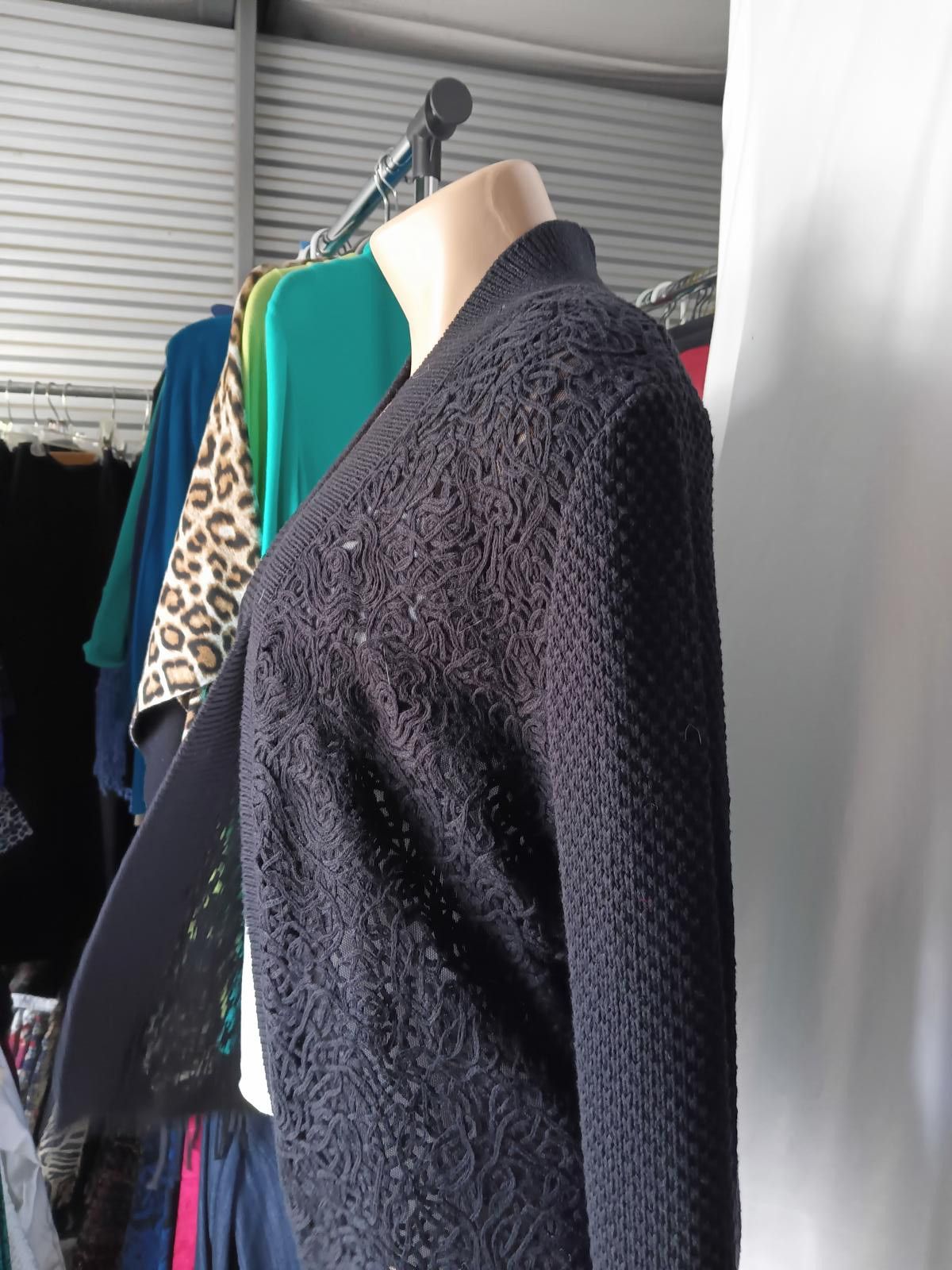 Designer Peter Nygård Women's Black Open Cardigan - Size M Size M / US 6-8 / IT 42-44 - 2 Thumbnail