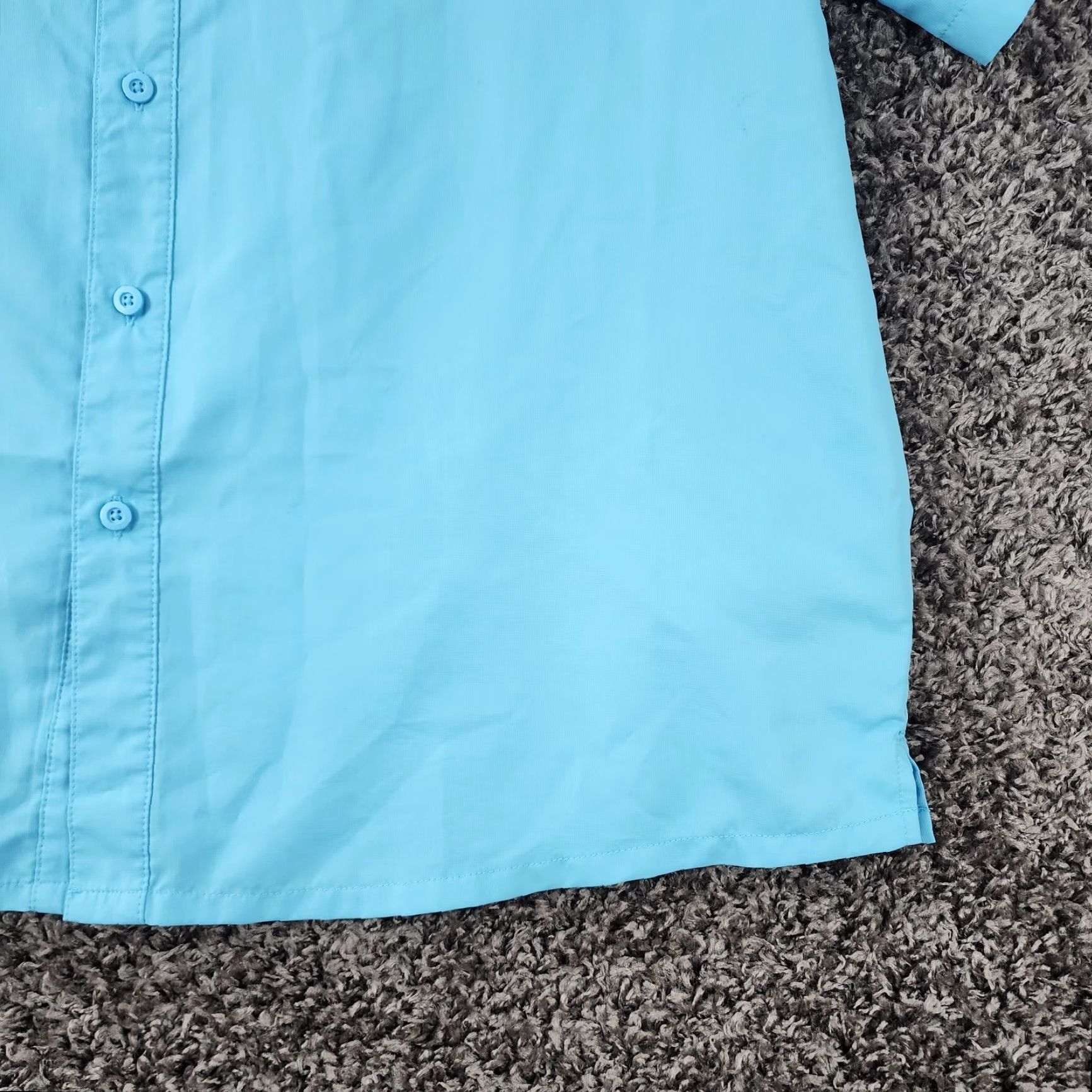 Realtree Realtree Fishing Blue Short Sleeve Button Up Shirt XL Fish Mens Size US 36 / EU 52 - 2 Thumbnail
