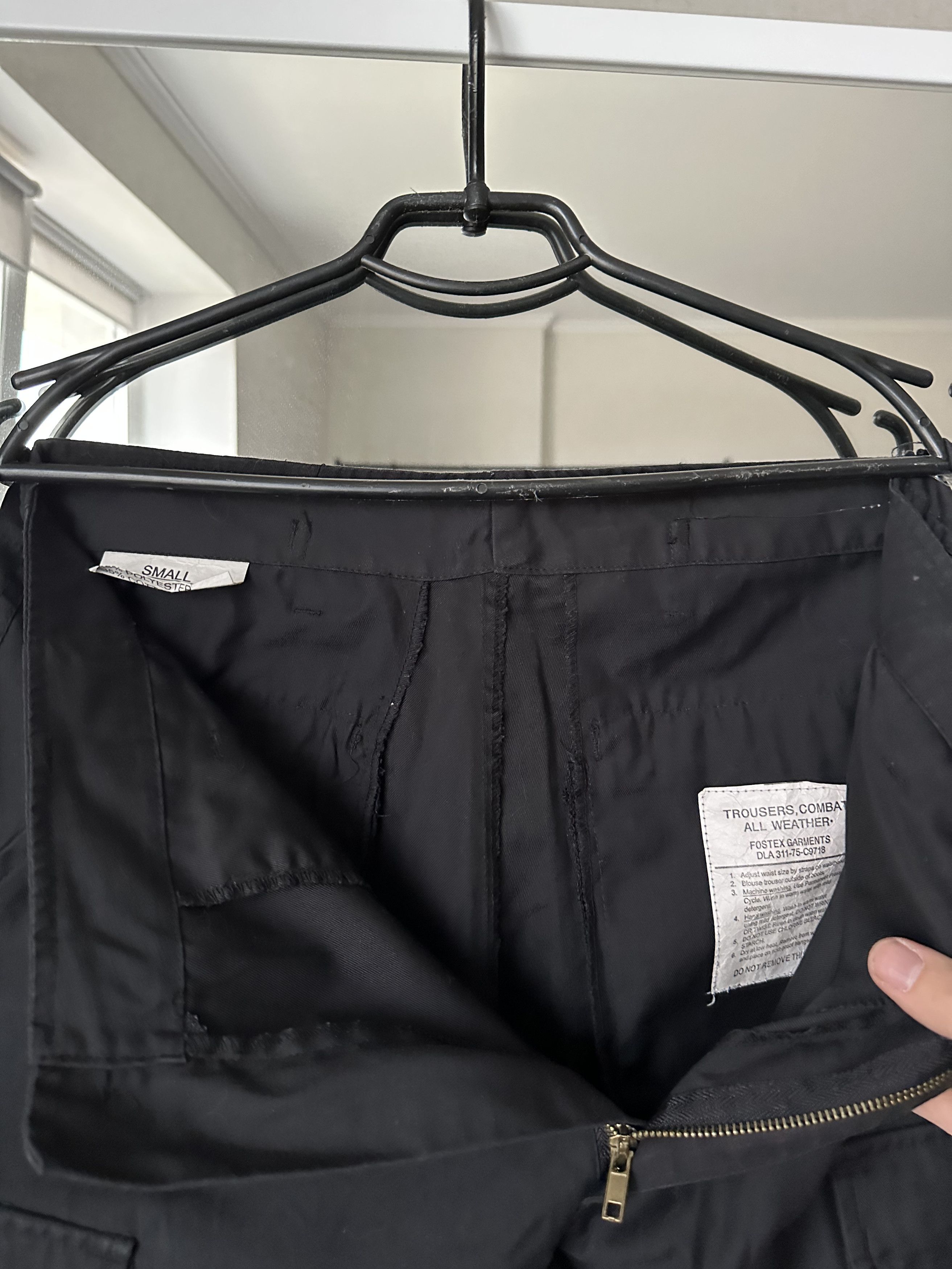 Vintage Fostex Garments Trousers Combat Straight Cargo Denim Pants Size US 30 / EU 46 - 5 Thumbnail