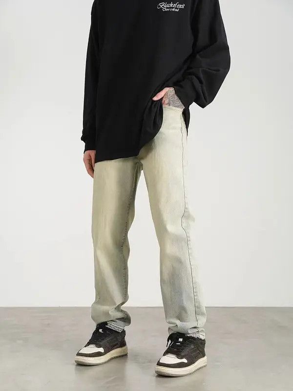 Japanese Brand VIBE Street washed distressed yellowed ripped jeans Size US 30 / EU 46 - 3 Thumbnail