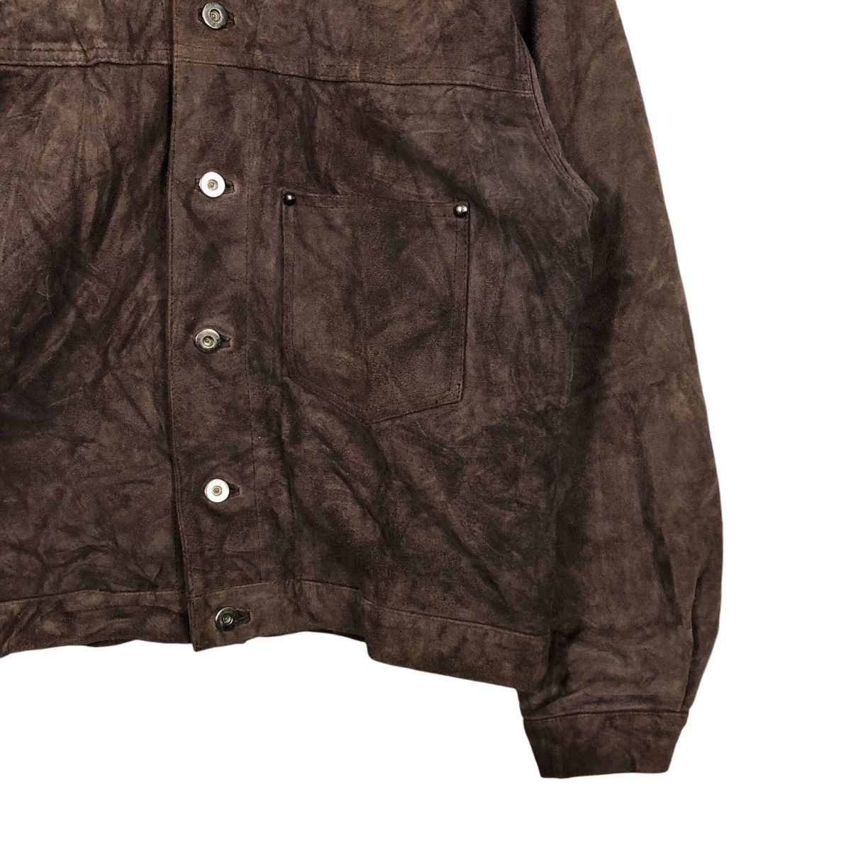 Japanese Brand 🔥VINTAGE GENUINE LEATHER JACKET COW SPLIT ISSEY MIYAKE Size US L / EU 52-54 / 3 - 7 Thumbnail