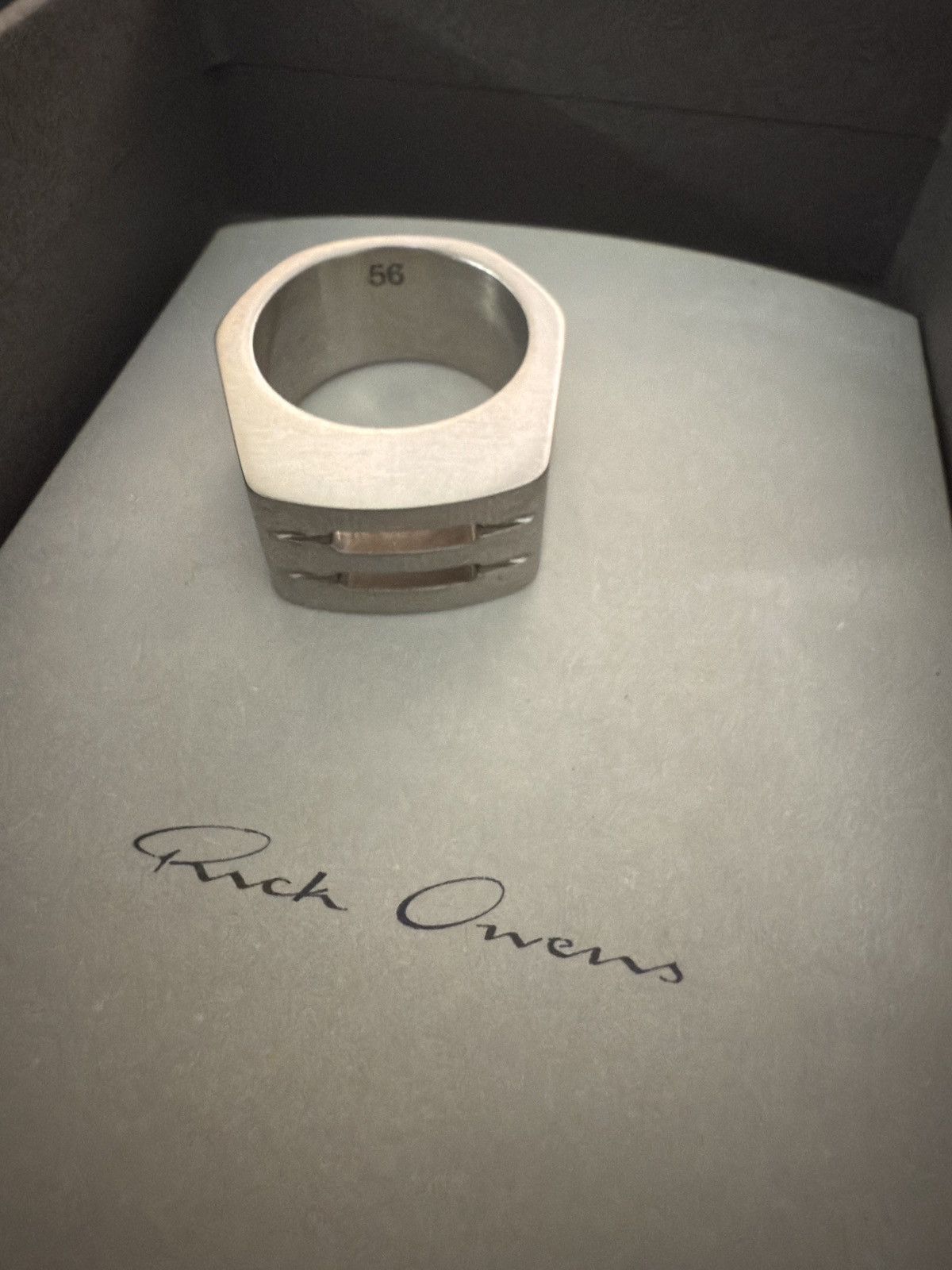 Silver Grill Ring by Rick Owens on Sale