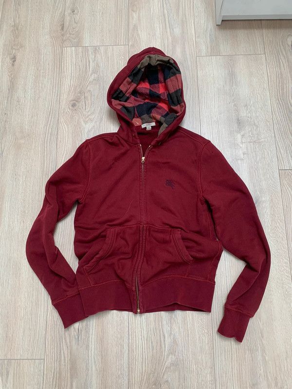 Burberry Red Zip Hoodie | Grailed