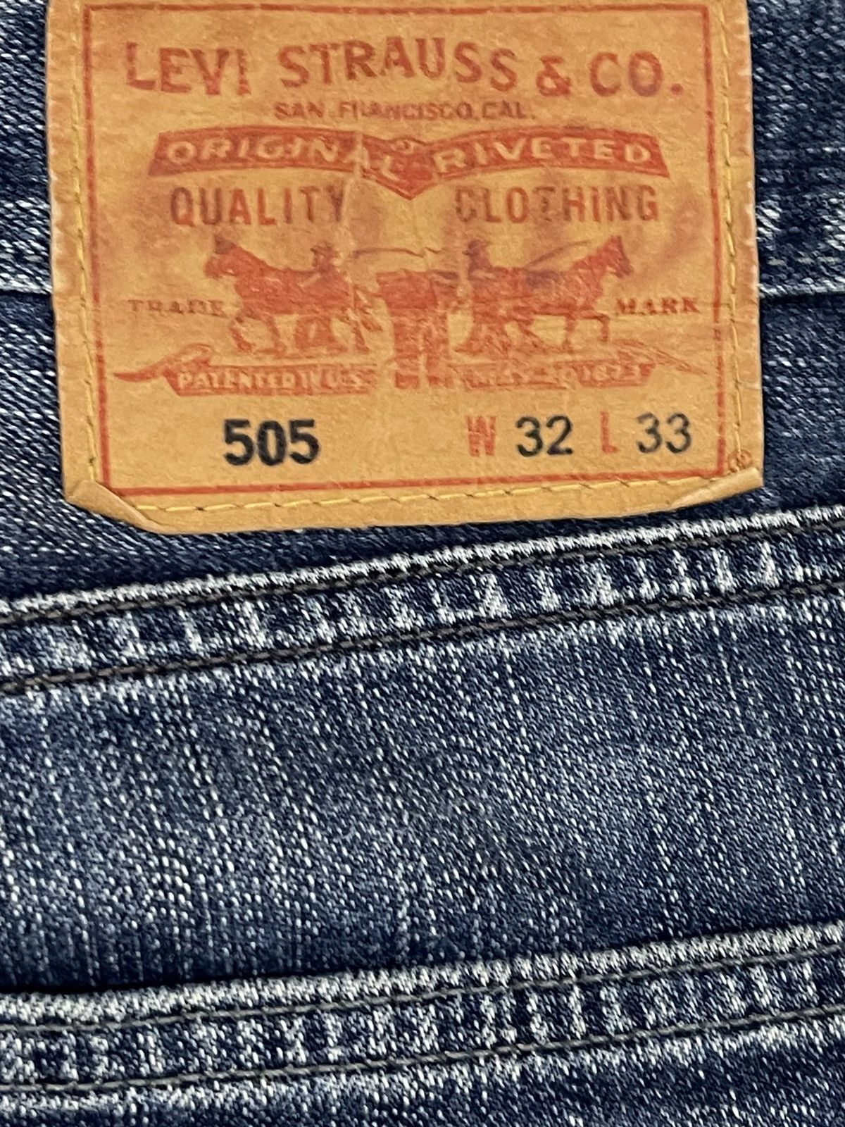 Levi's Vintage 90s Levis 505 Blue Wash Distressed Baggy Jeans Size US 32 / EU 48 - 7 Thumbnail