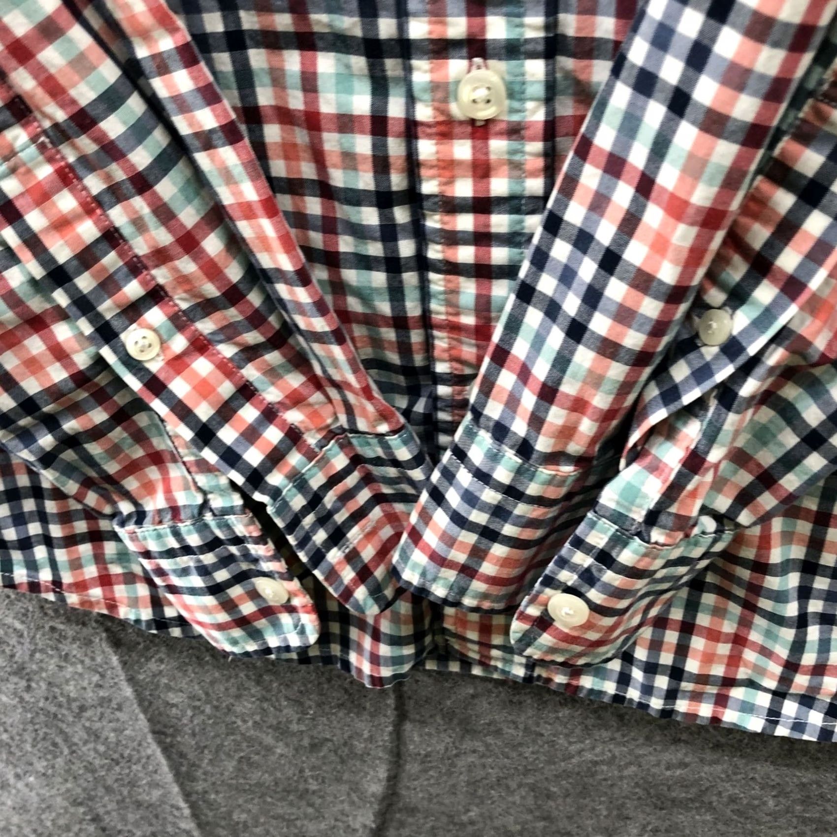 Gap Gap Slim Fit Button Up Shirt Mens M Multicolor Plaid Long Sleeve Flap Pocket Size US M / EU 48-50 / 2 - 5 Thumbnail