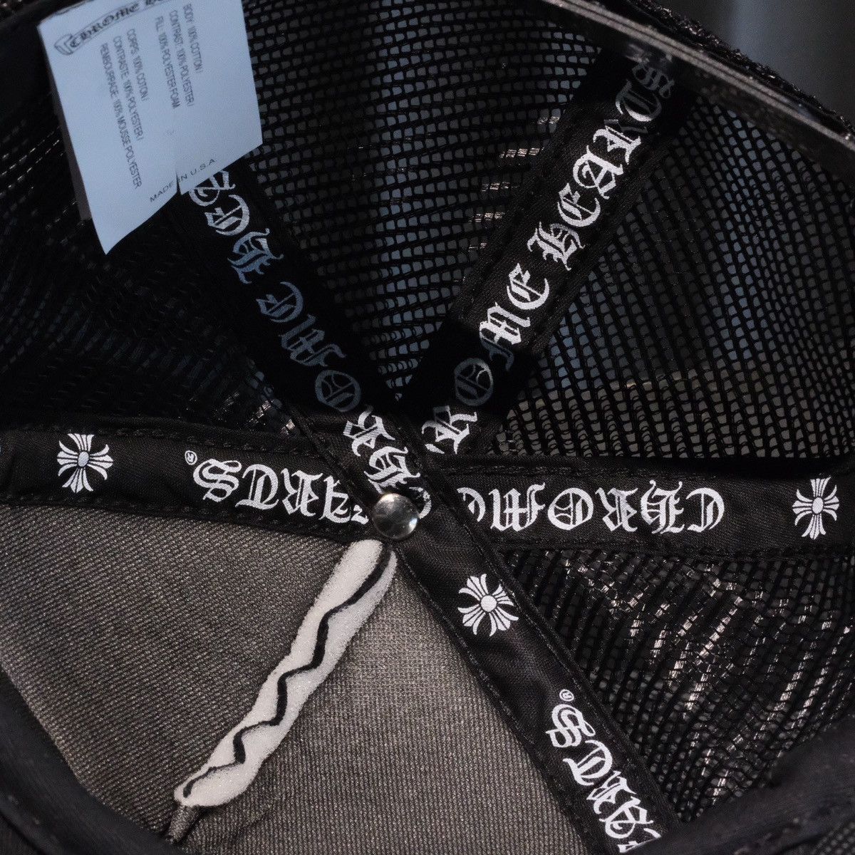 Chrome Hearts TRUCKER CAP - FUCK HOLLYWOOD PATCH/BLACK Size ONE SIZE - 7 Thumbnail