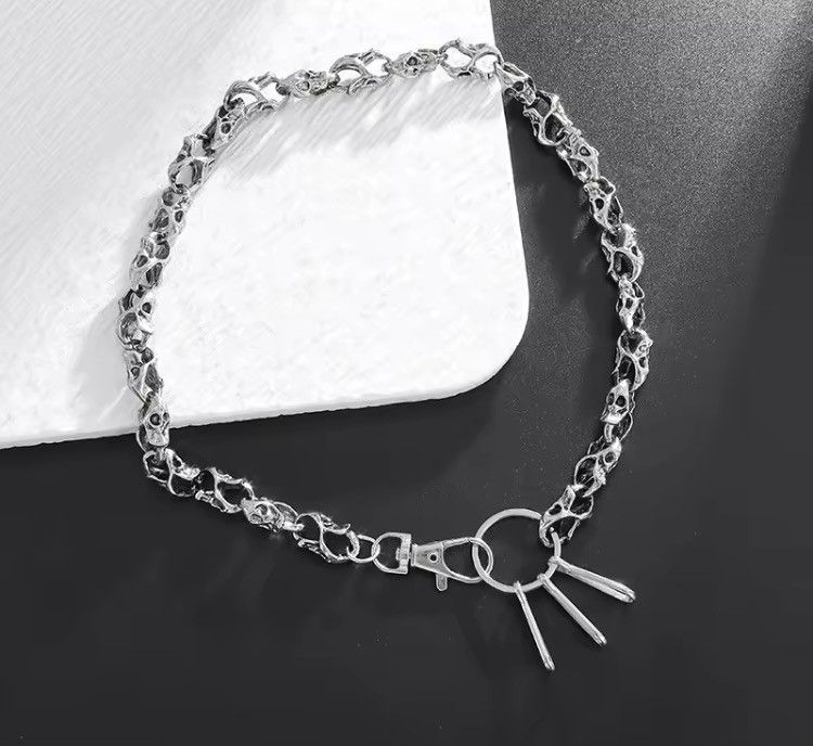 Vintage Skull Wallet Chain -63 cm Size ONE SIZE - 4 Thumbnail