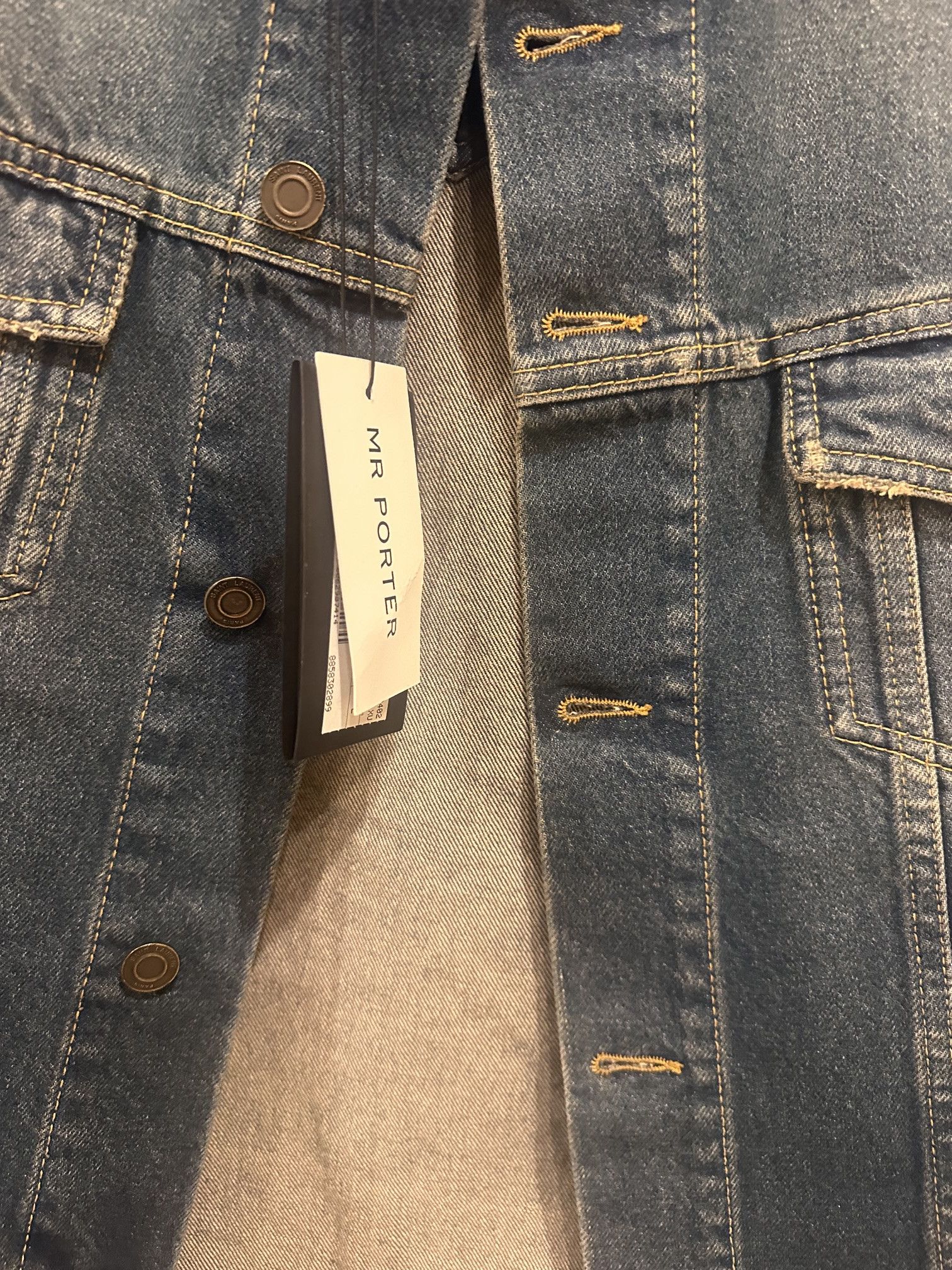 Saint Laurent Paris Saint Laurent Paris 15SS Distressed Denim Vest 377893 4061 L Size US L / EU 52-54 / 3 - 6 Thumbnail
