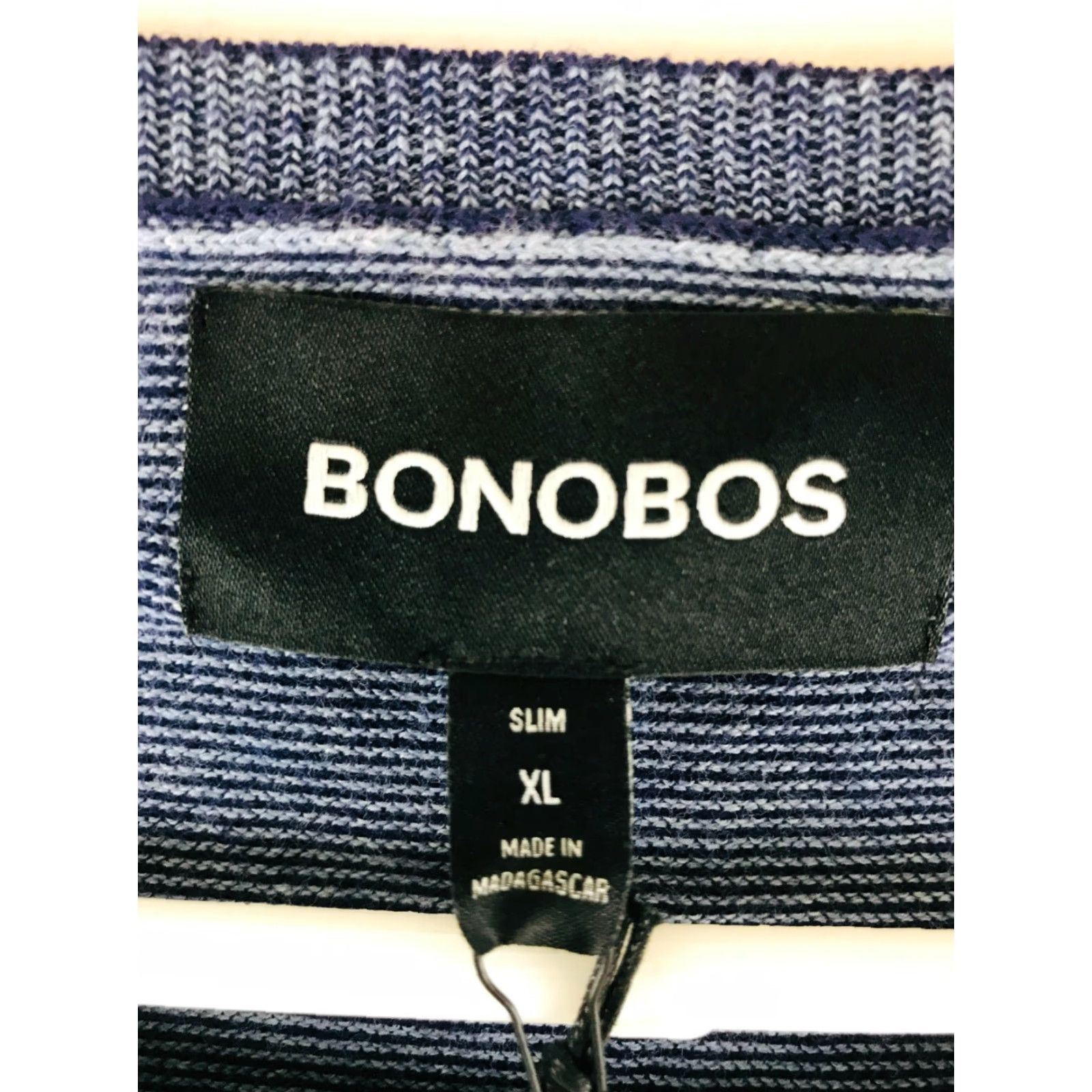 Bonobos Bonobos Knit T-Shirt Men XL Blue Slim Crew Neck Long Sleeve Pullover NWT Size US XL / EU 56 / 4 - 5 Thumbnail