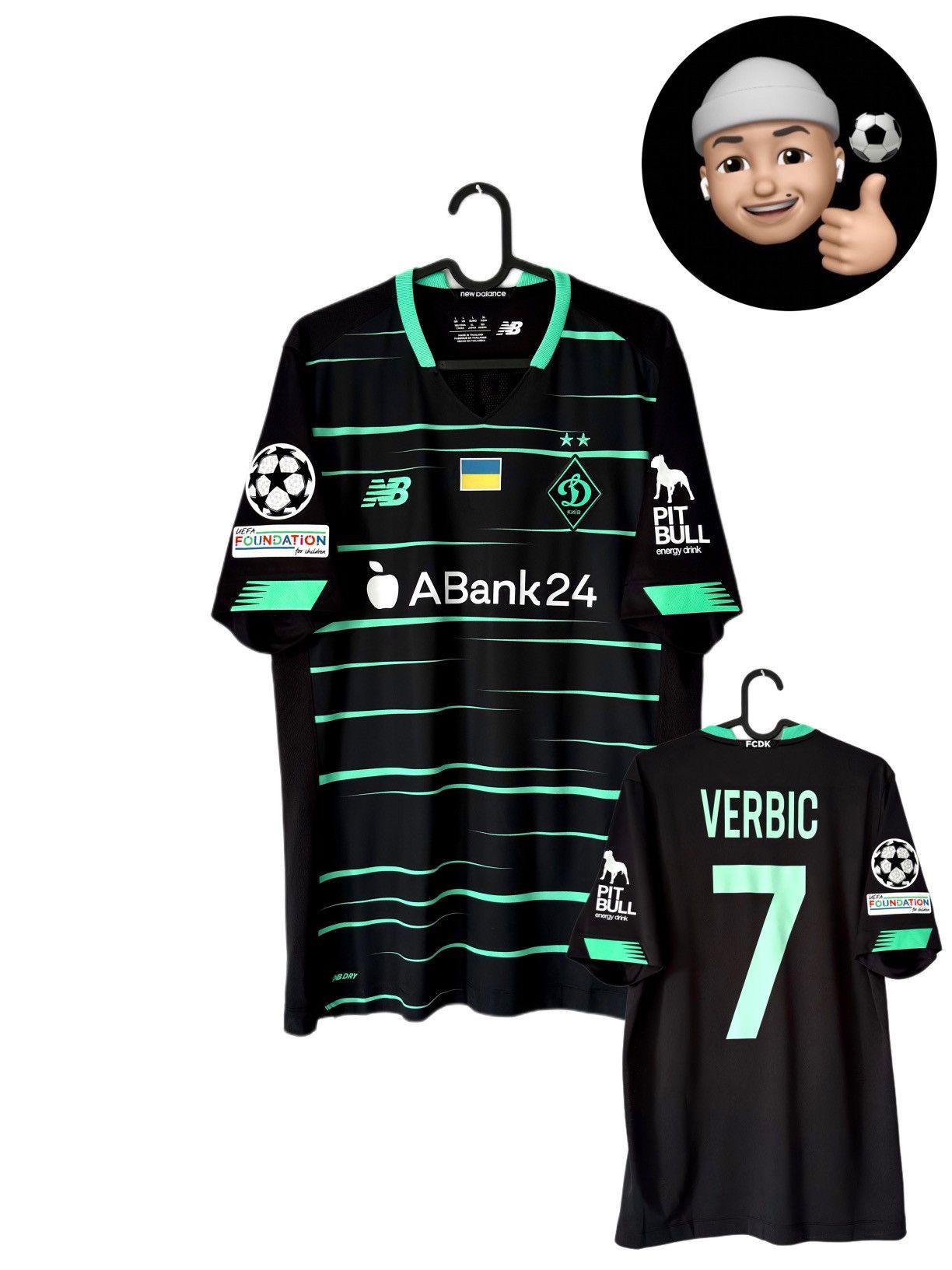 2020 2021 Dynamo Kyiv GAME ISSUE New Balance Soccer Jersey