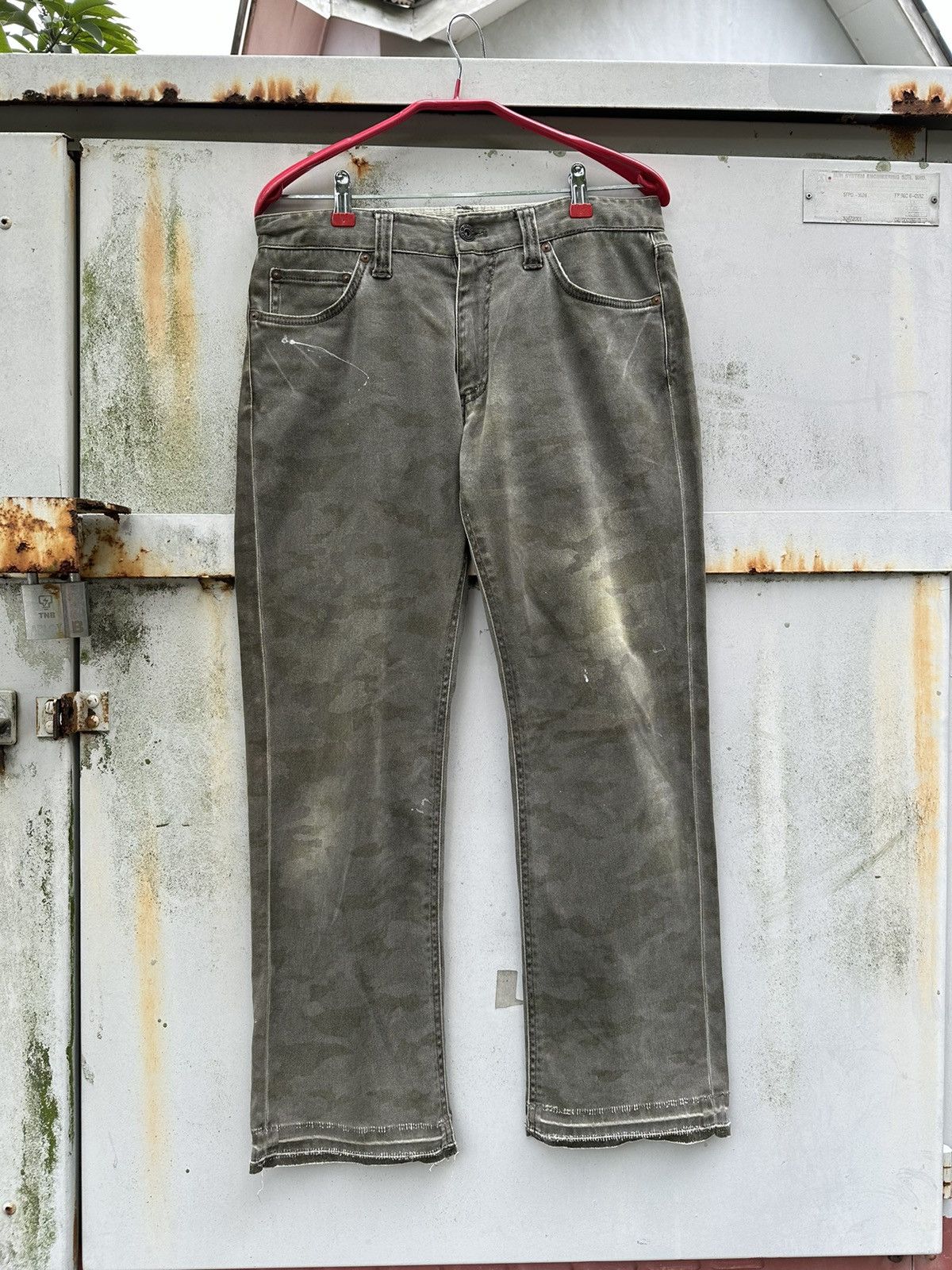 Vintage 👹Vintage THRASHED Carters Camo Jeans Size US 30 / EU 46 - 3 Thumbnail