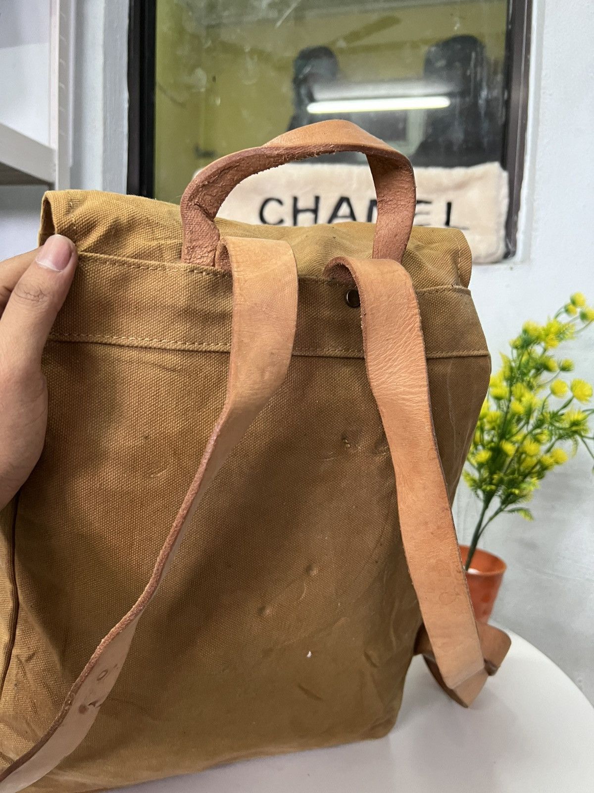 Canvas × Japanese Brand BAGGY PORT CANVAS LEATHER BAGPACK Size ONE SIZE - 5 Thumbnail