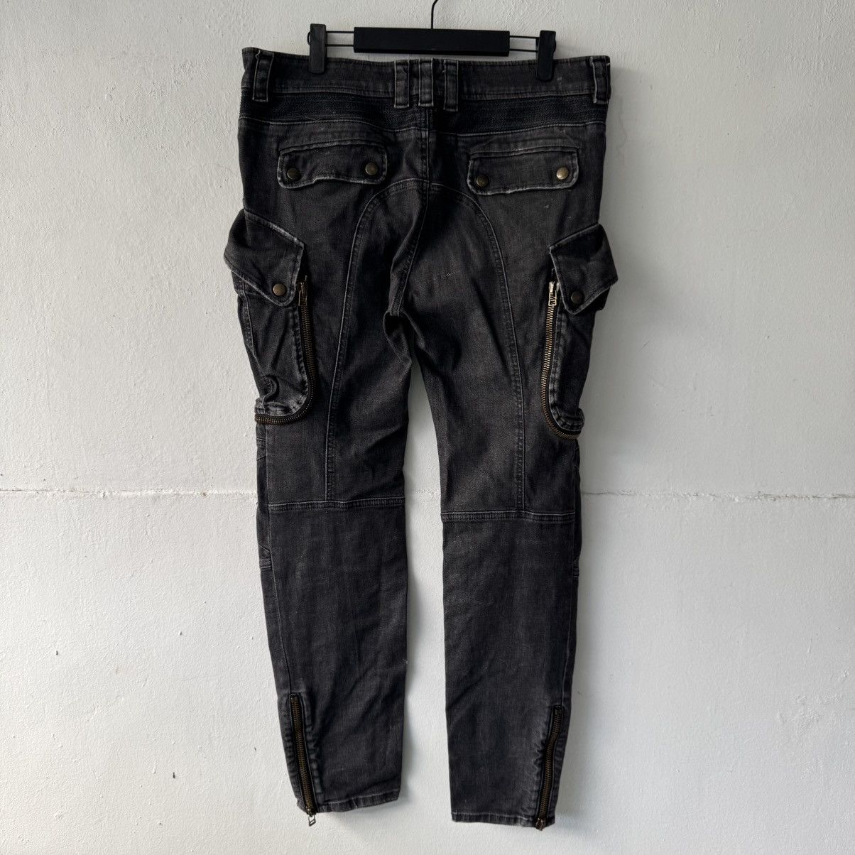 Faith Connexion Cargo zipper biker stone wash jeans Size US 34 / EU 50 - 6 Thumbnail