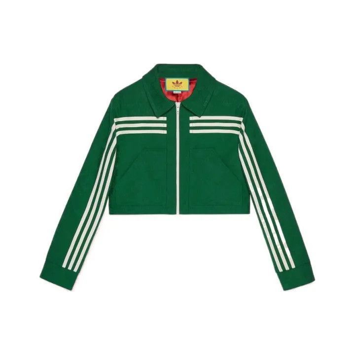 Gucci GUCCI x Adidas Green Striped Jacket for Women-2507 Size XXS / US 00 / IT 34 - 7 Thumbnail