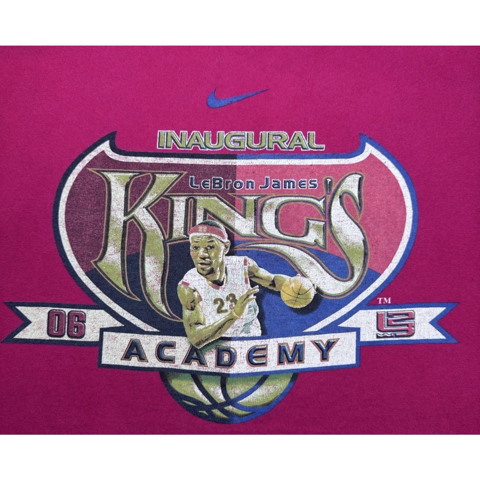 VTG Nike LeBron James INAUGURAL T-Shirt 2006 Size Small