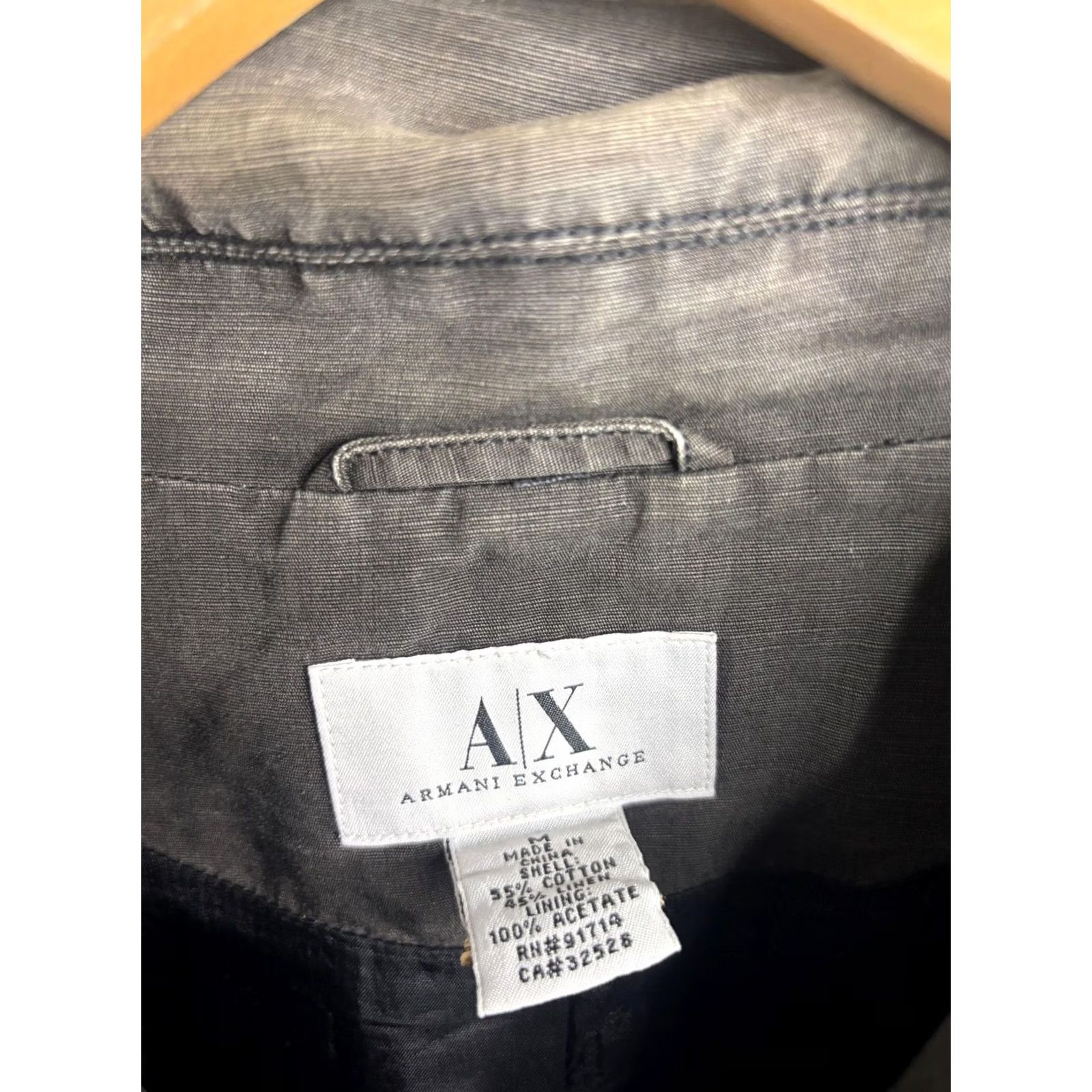 Armani Exchange Armani Exchange Jacket Mens Medium Gray Cotton Military Full Zip Pockets Size US M / EU 48-50 / 2 - 6 Thumbnail