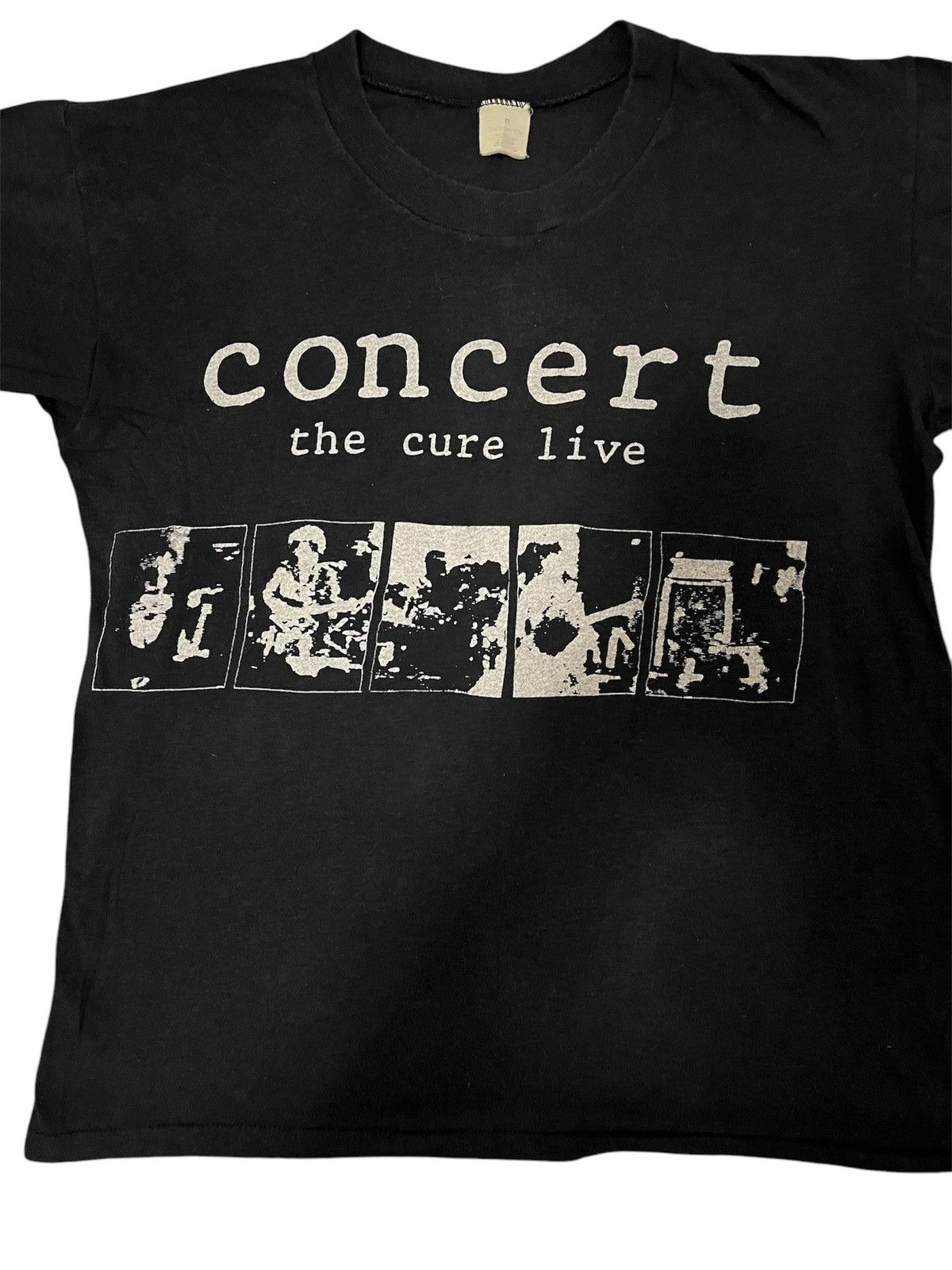 Vintage The Cure Live Concert 1980s Black T-shirt