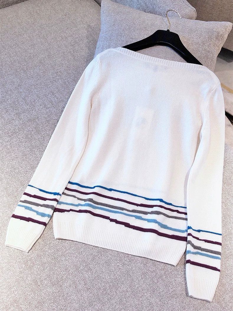 Loro Piana LORO PIANA Color striped cashmere knit sweater top Size M / US 6-8 / IT 42-44 - 2 Thumbnail