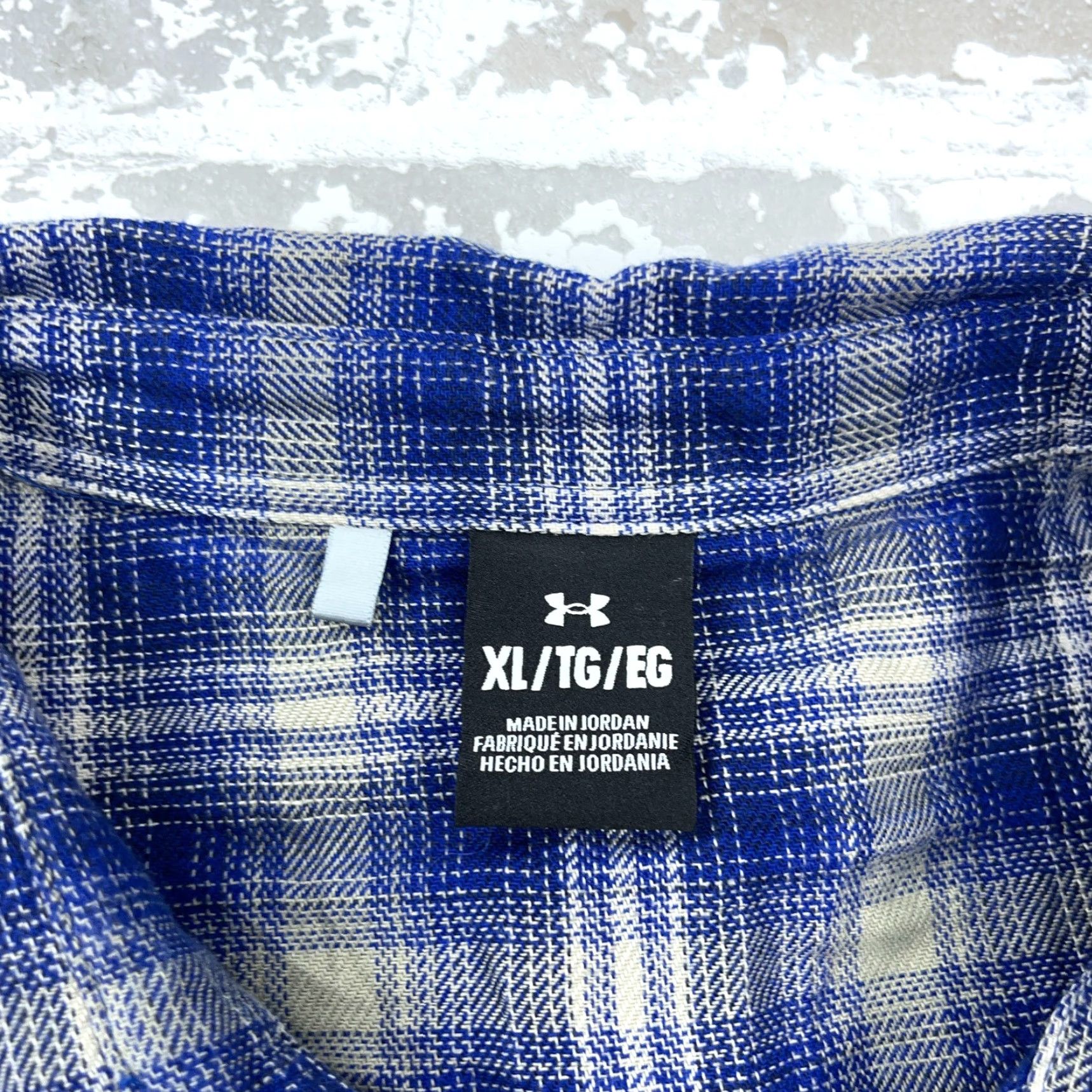 Under Armour Under Armour Shirt Men XL Blue Gray Plaid Flannel Button-Up Snap Front Casual Outdoor Winter Spring Summer Fall Size US XL / EU 56 / 4 - 3 Thumbnail